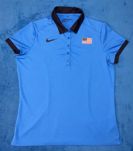 Nike Golf Team USA Golf Polo Shirt Dri Fit - Royal Blue