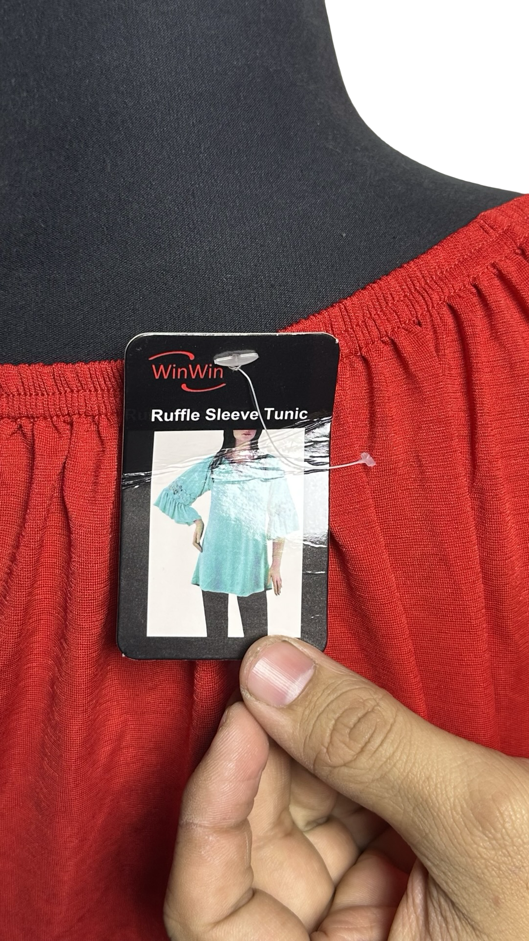 WIN WIN WOMENS RED BLOUSE NEW WITH TAGS