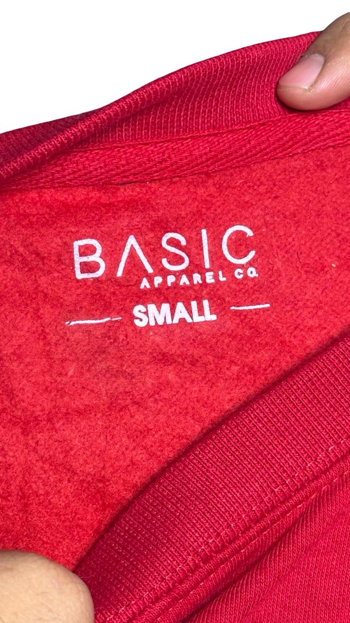 BASIC APPAREL CO XOXO PRINTED RED SWEATSHIRT FOR MENS
