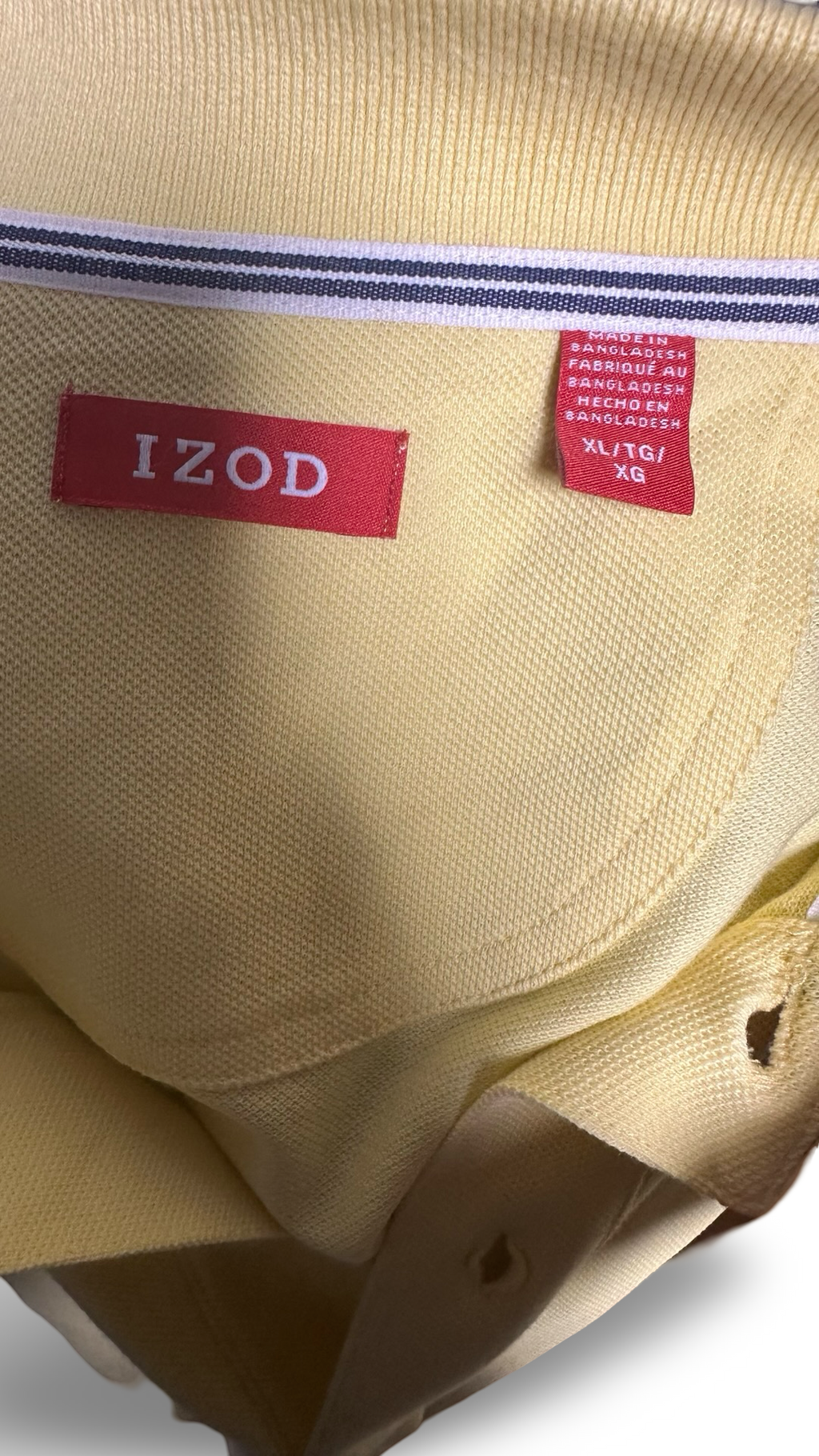 IZOD MENS 3 BUTTON POLO