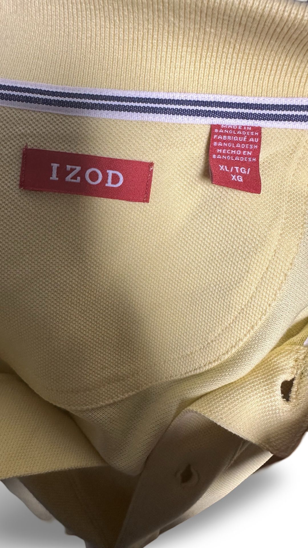 IZOD MENS 3 BUTTON POLO