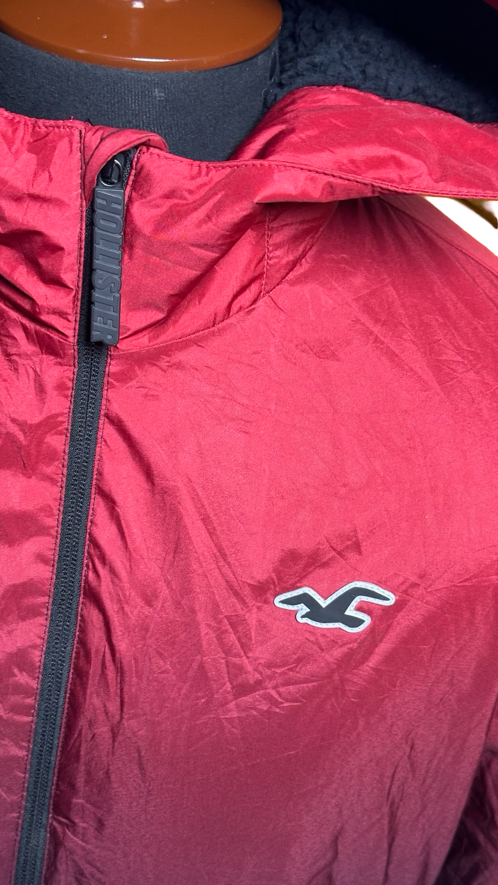 Men's Red Fleece-lined Logo Sport Hoodie
