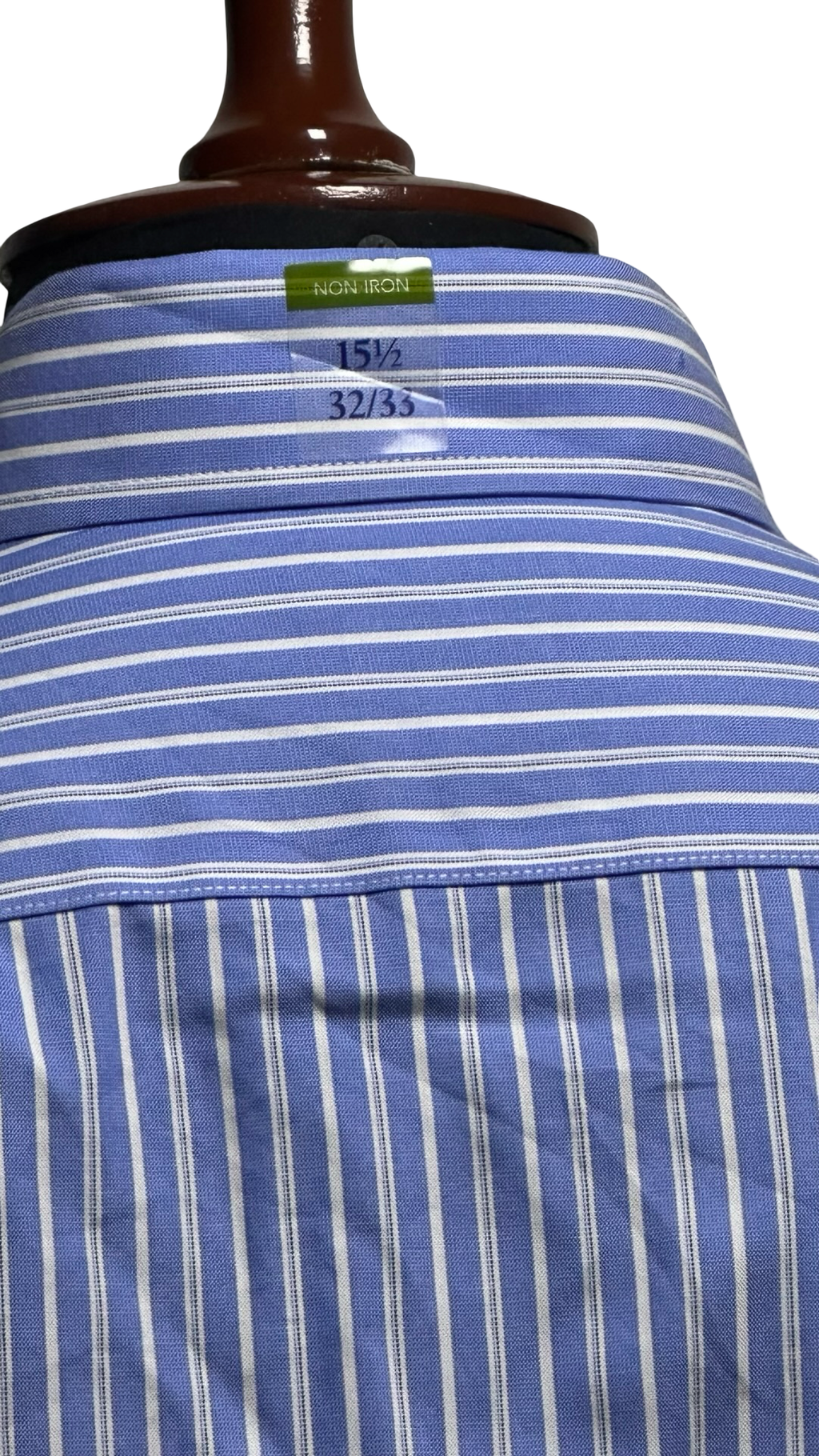 NWT Croft & Barrow Dress Shirt Men's 15.5 - 32/33 Blue w Stripes Cotton MSRP $60NWT