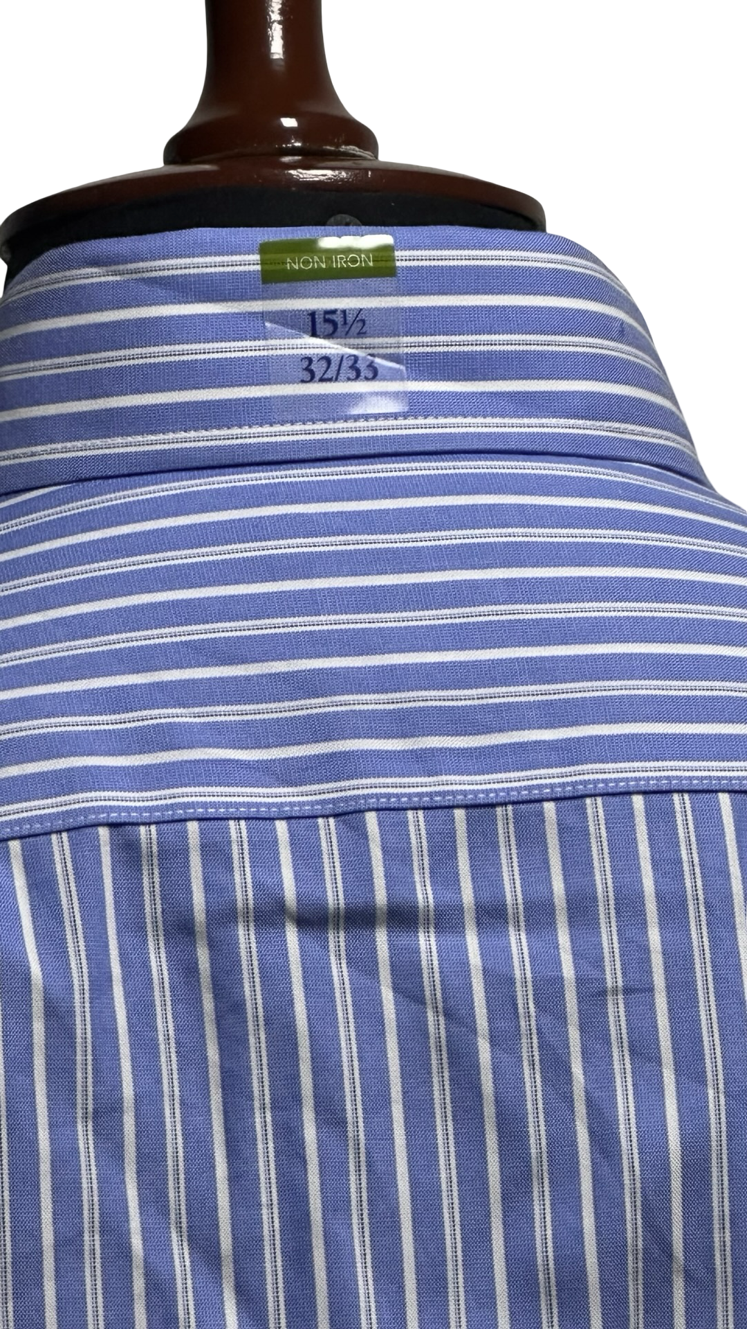 NWT Croft & Barrow Dress Shirt Men's 15.5 - 32/33 Blue w Stripes Cotton MSRP $60NWT