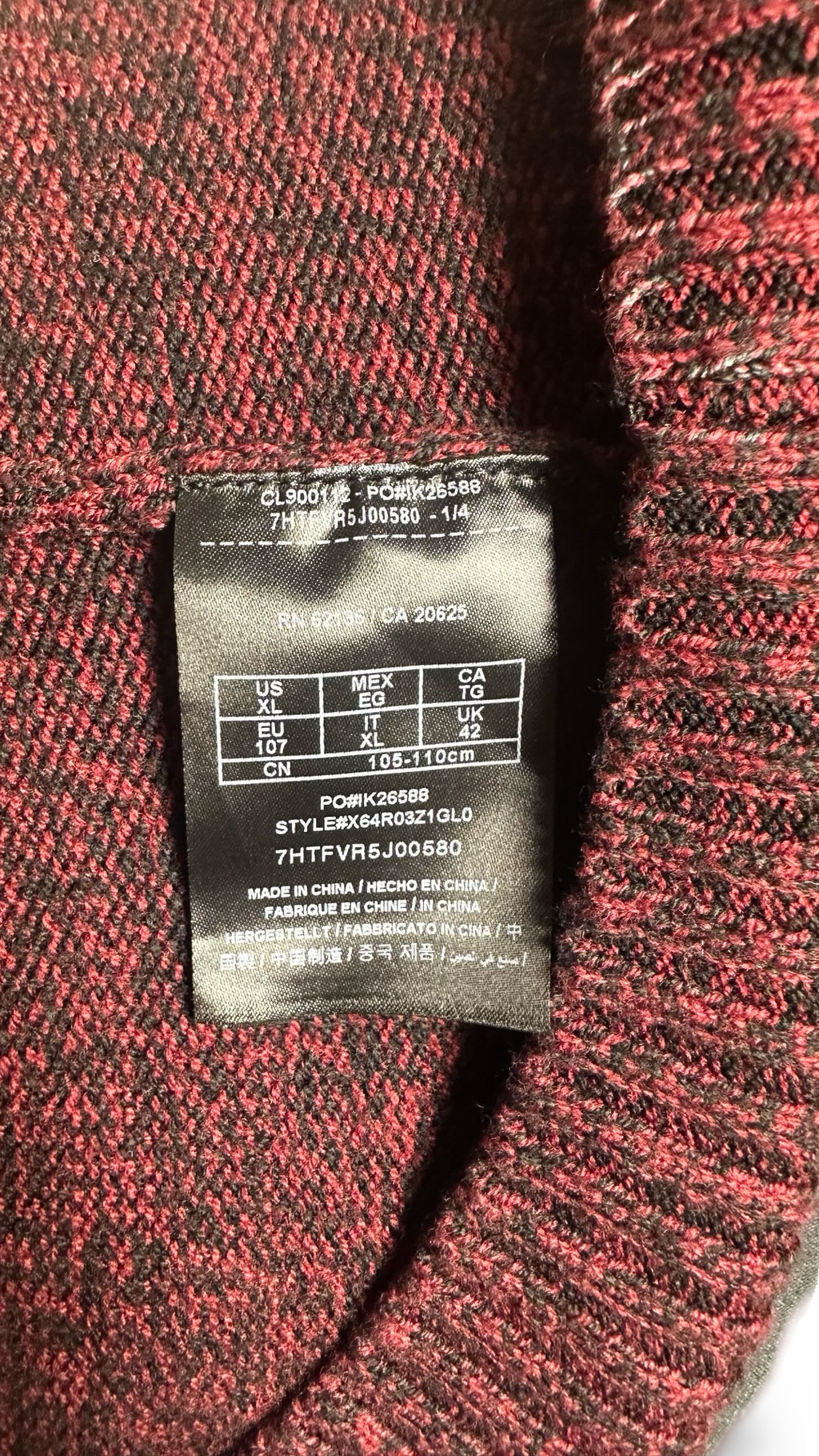 GUESS MENS Herren Pullover strickware maroon size xl