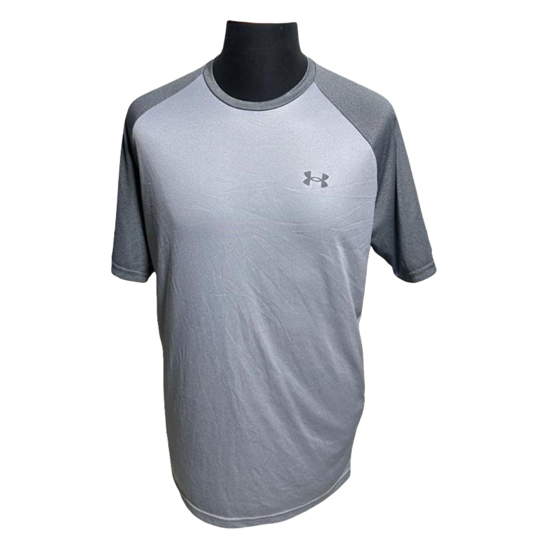 Under Armour HEAT GEAR Mens Gray Crew Neck Short Sleeve Athletic
