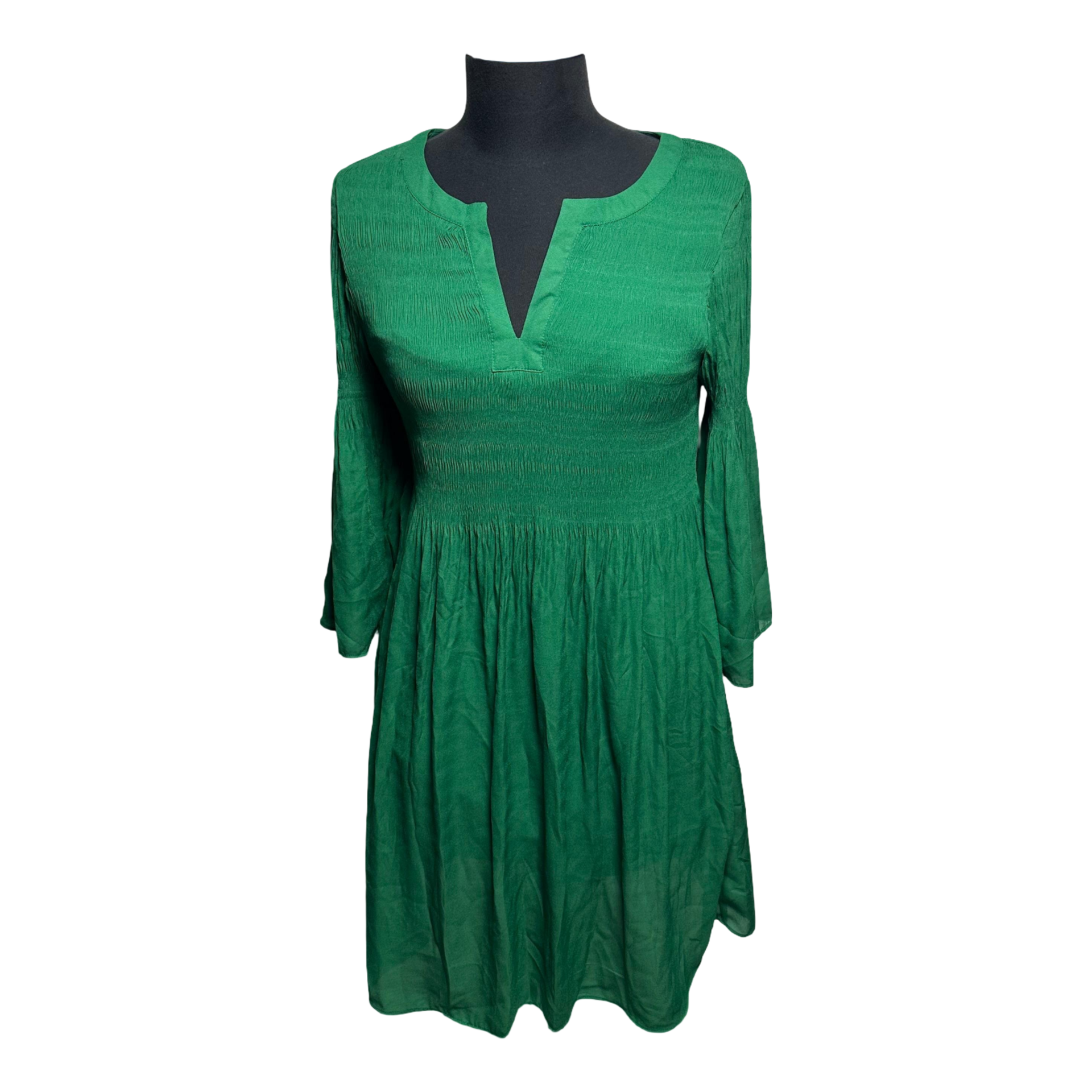 ALLISON Tonal Textured Stripe Mandarin Dress