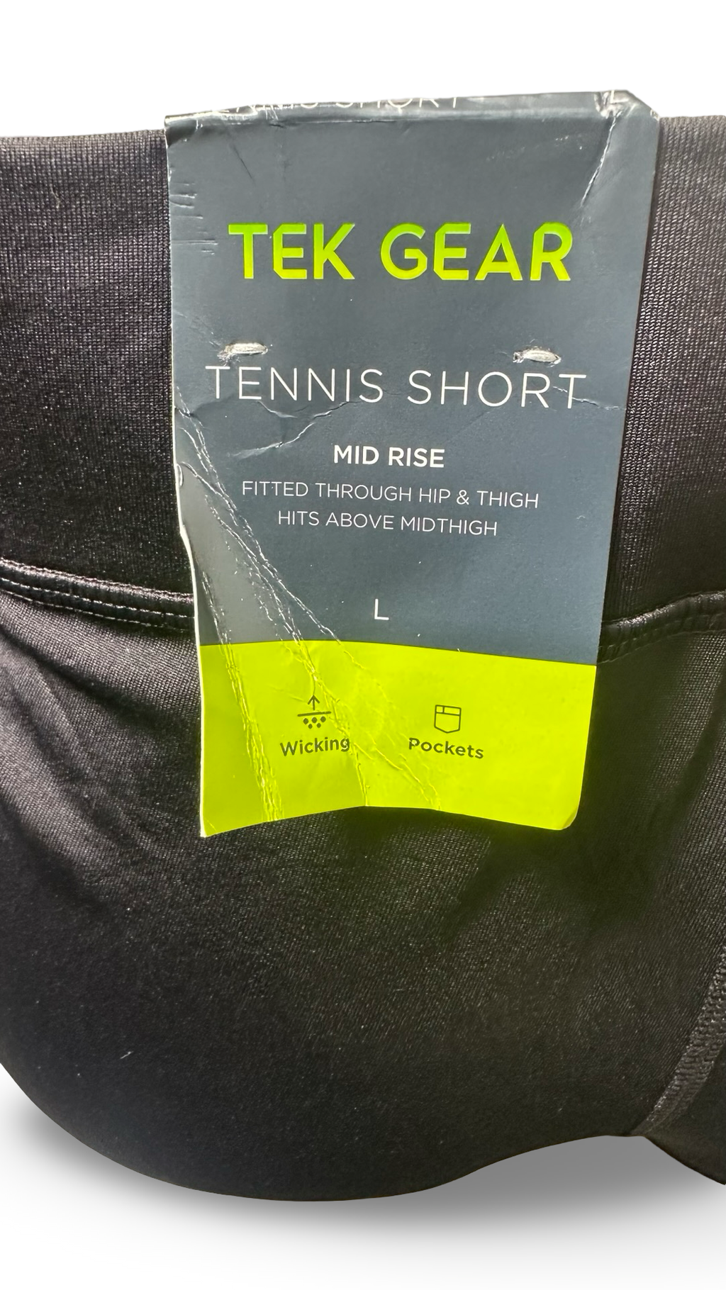 TEK Gear Women’s sports tennis short Mid-Rise black colour large size