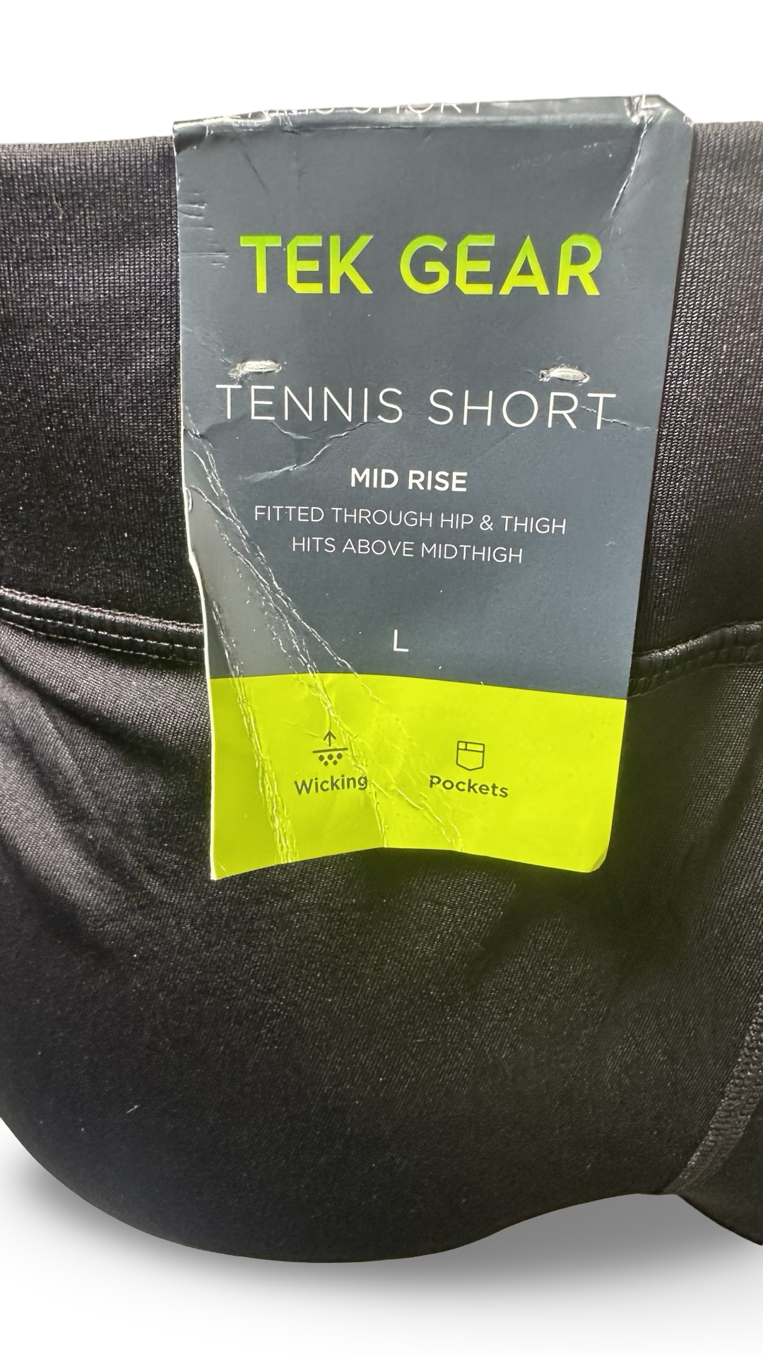 TEK Gear Women’s sports tennis short Mid-Rise black colour large size
