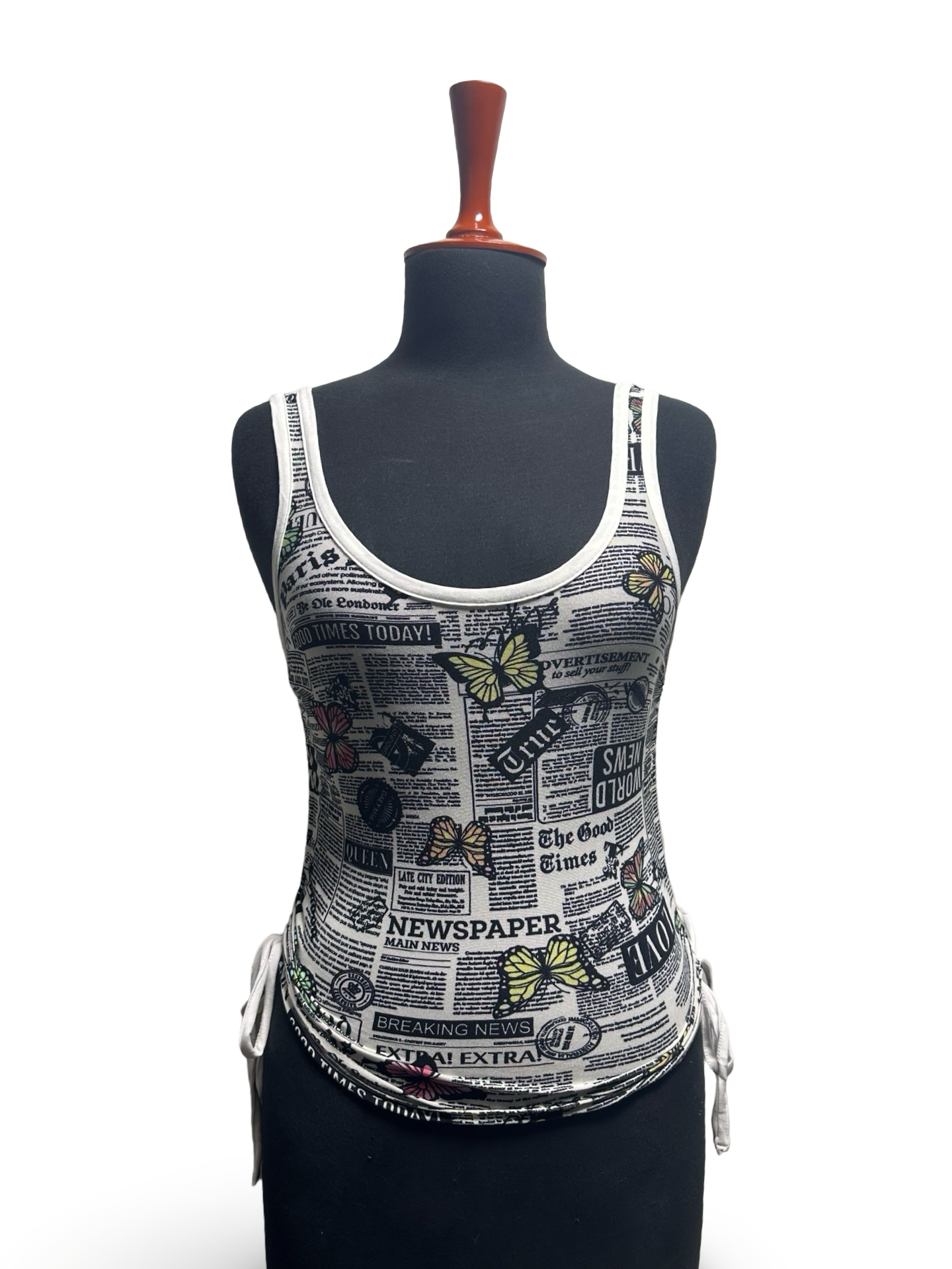 No Boundaries Juniors' Side Ruched Ribbed Tank Top