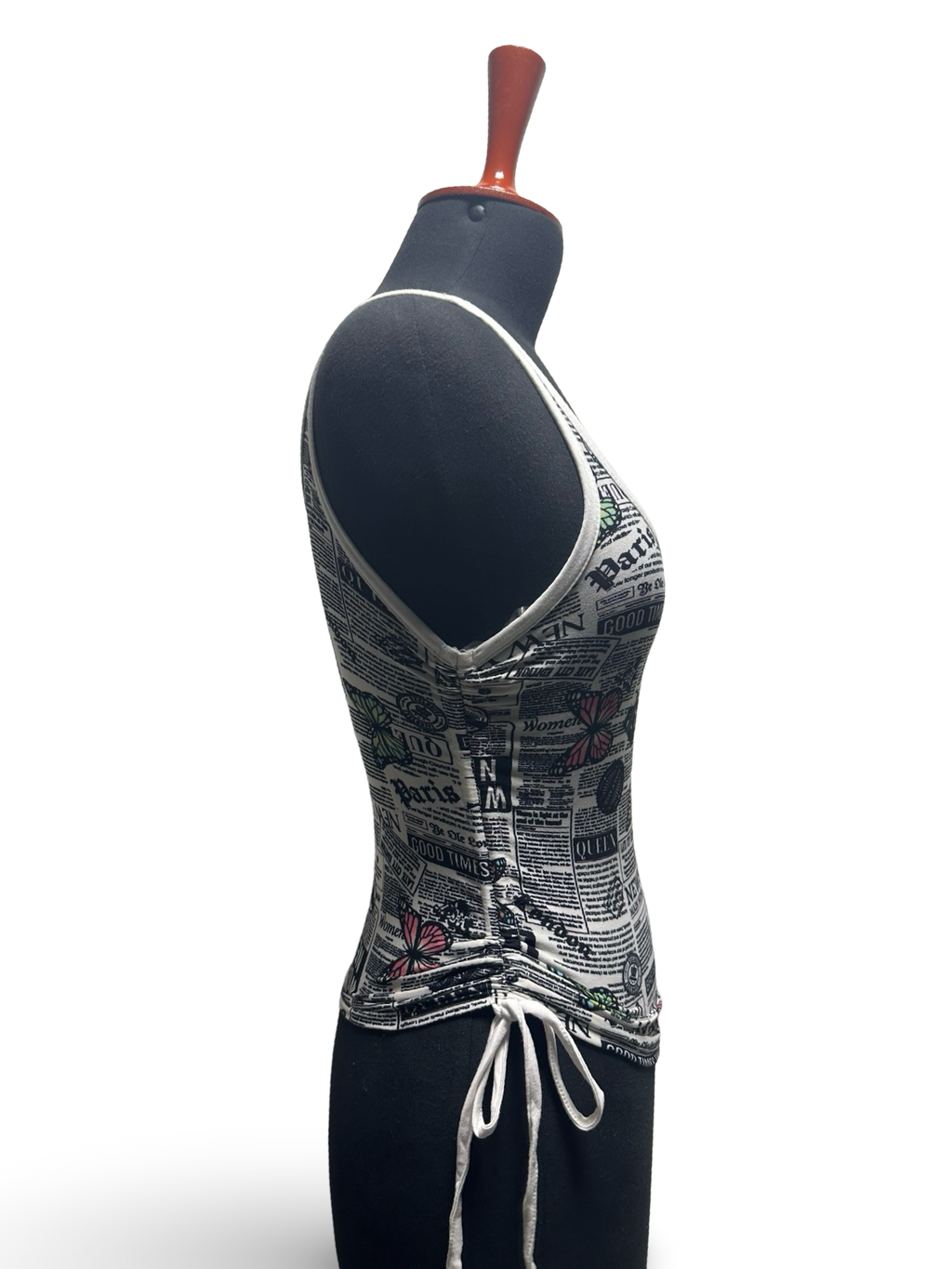 No Boundaries Juniors' Side Ruched Ribbed Tank Top