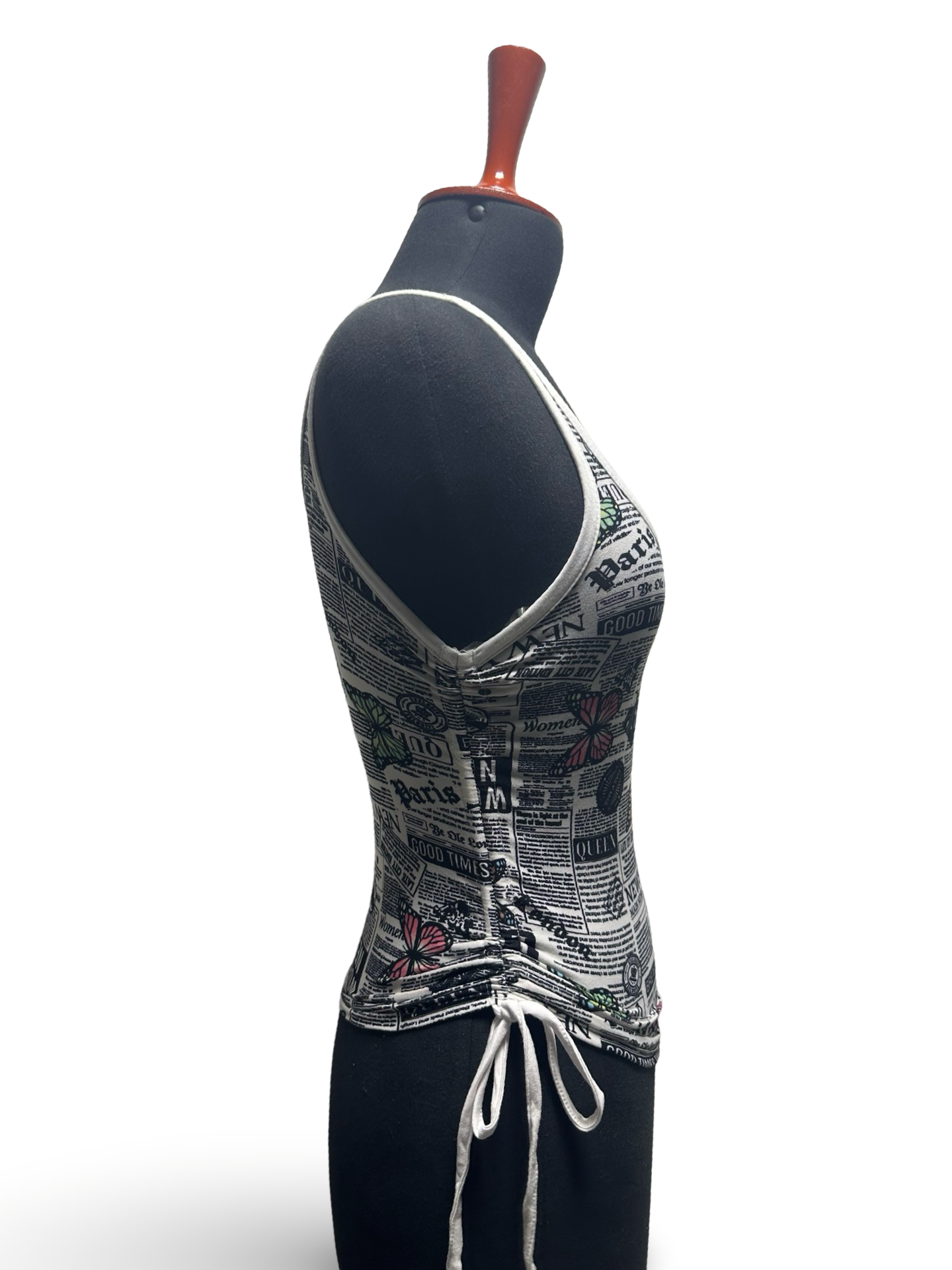 No Boundaries Juniors' Side Ruched Ribbed Tank Top