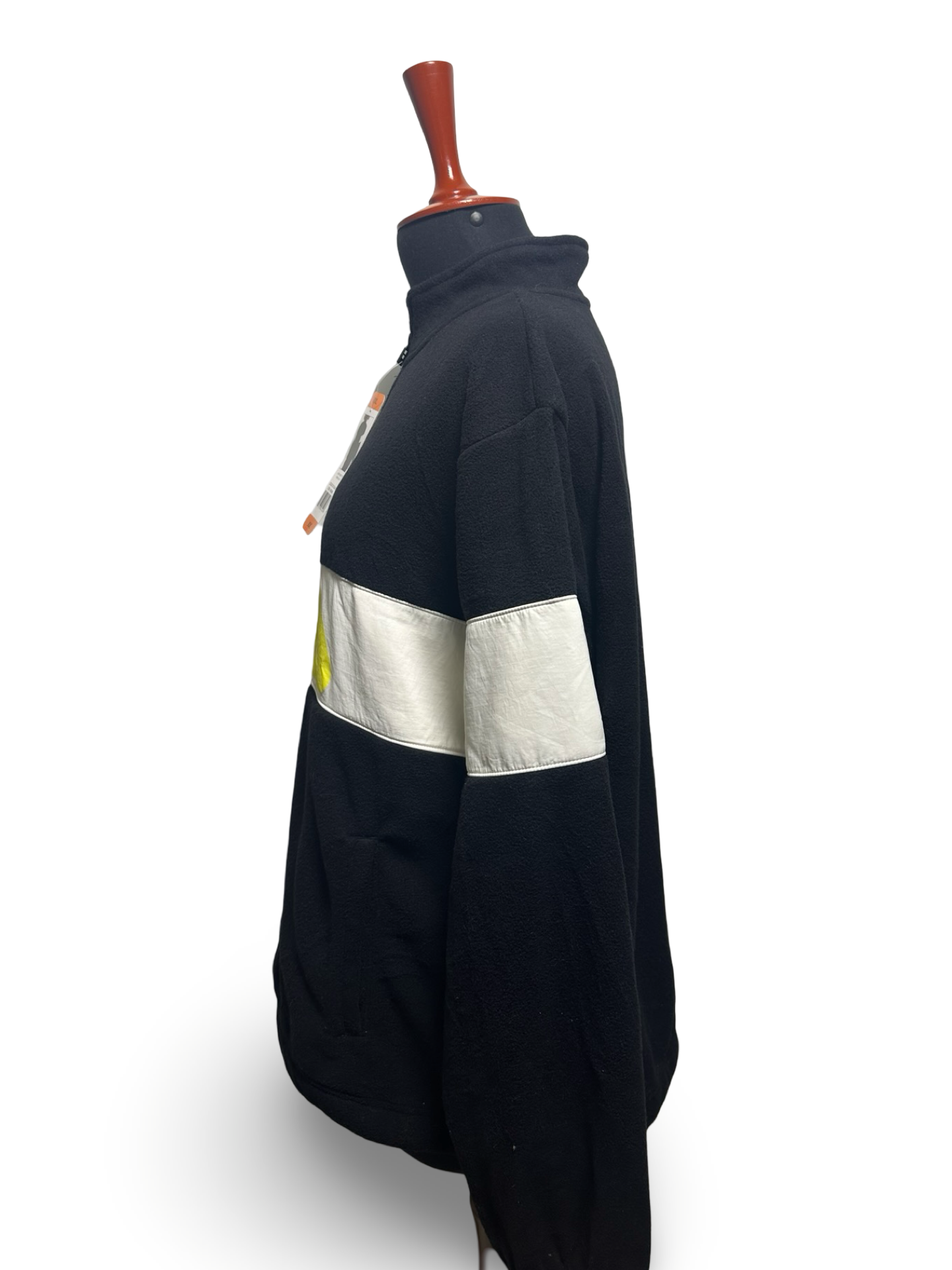 FILA Women's Athletic Polar Half Zip Fleece Jacket Black White With Tags
