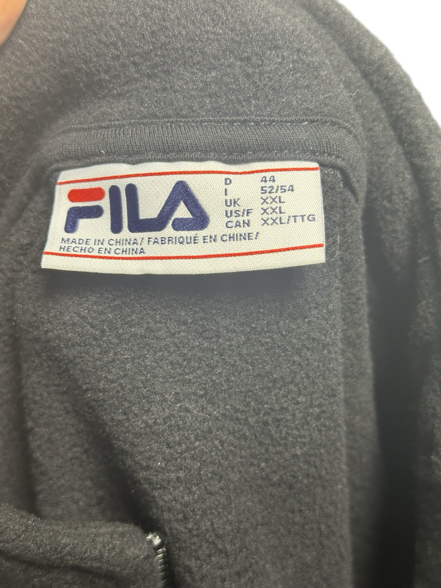 FILA Women's Athletic Polar Half Zip Fleece Jacket Black White With Tags