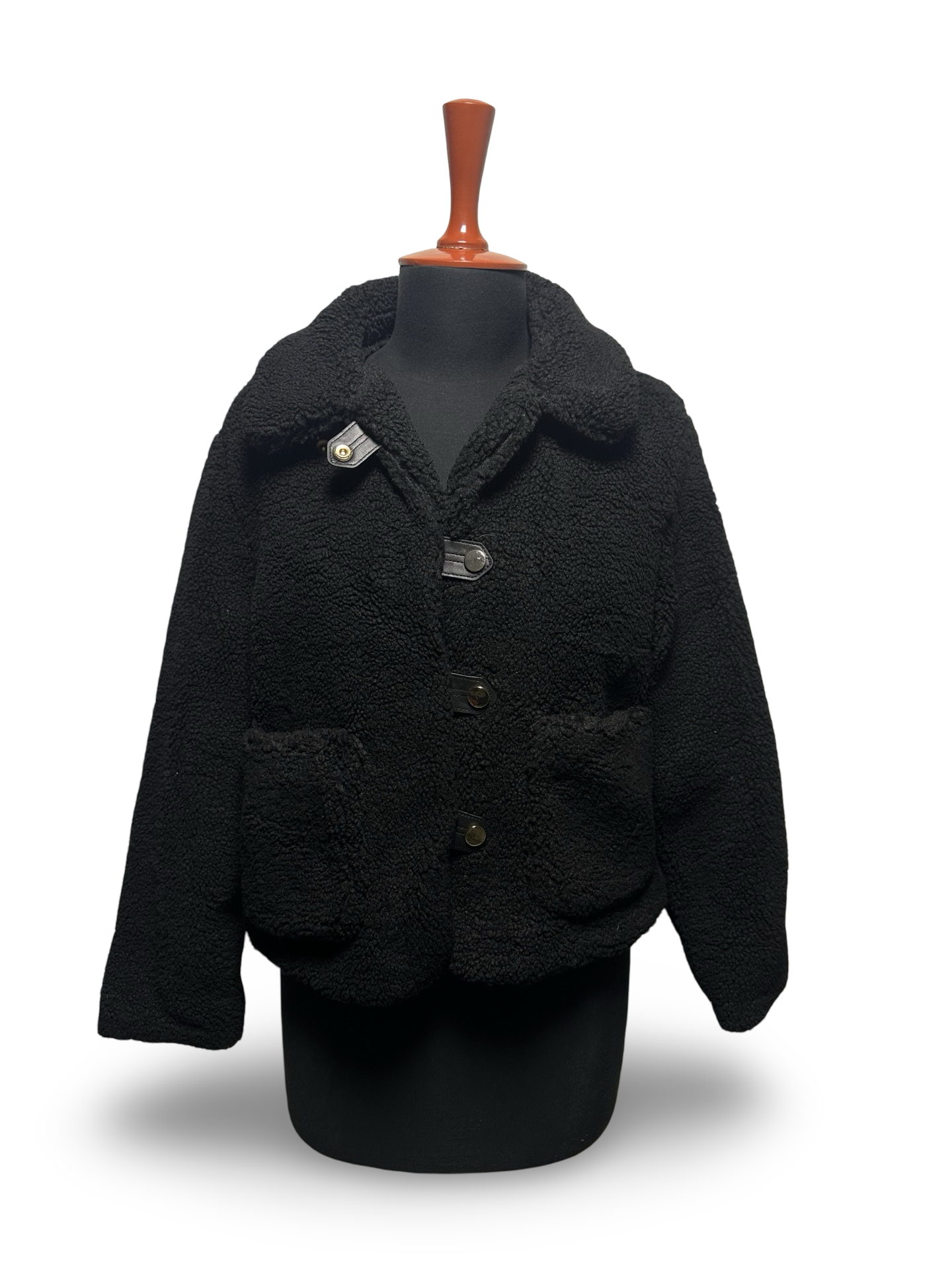 Zara jacket faux Sherpa shearling teddy coat black
