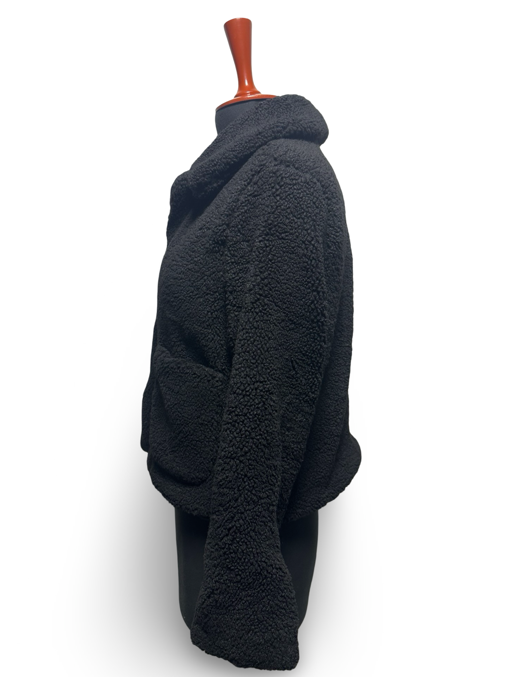 Zara jacket faux Sherpa shearling teddy coat black