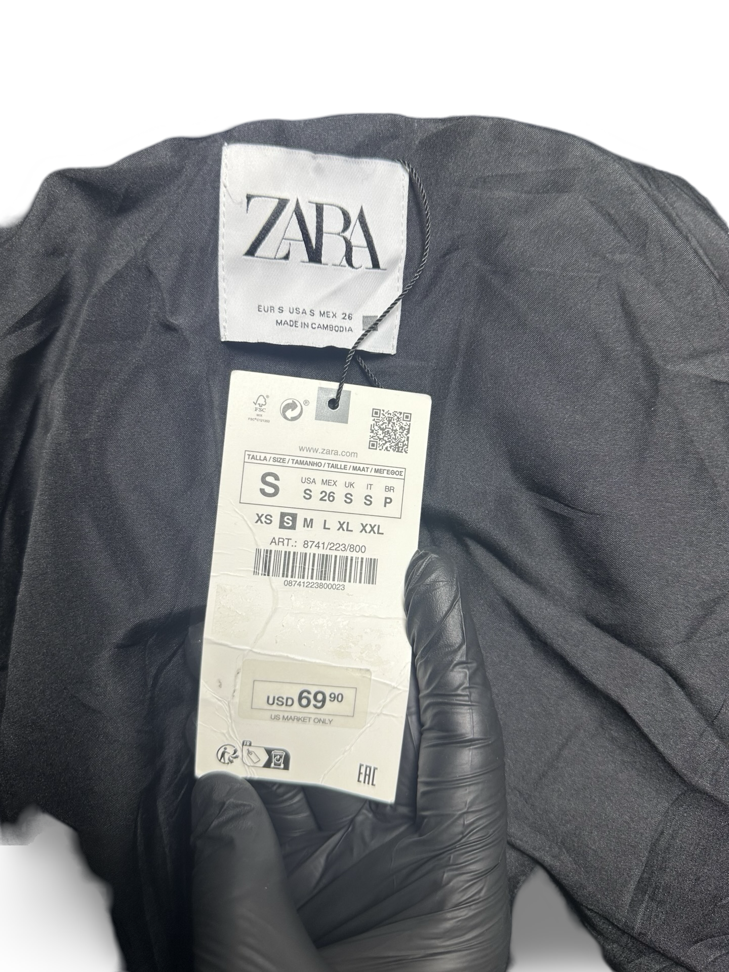 Zara jacket faux Sherpa shearling teddy coat black