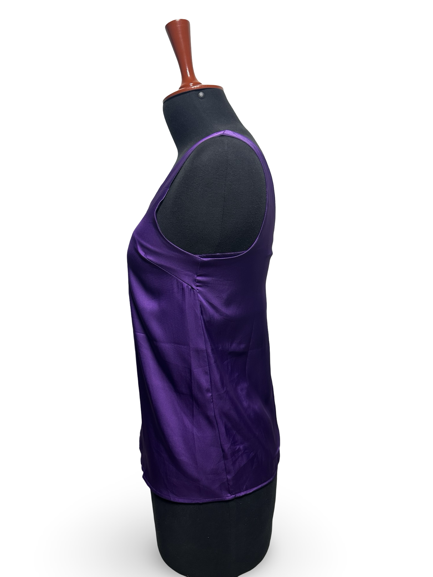 EKOUAER Satin Tank Tops for Women Loose Fit Sleeveless V Neck Blouses Shirt Top
