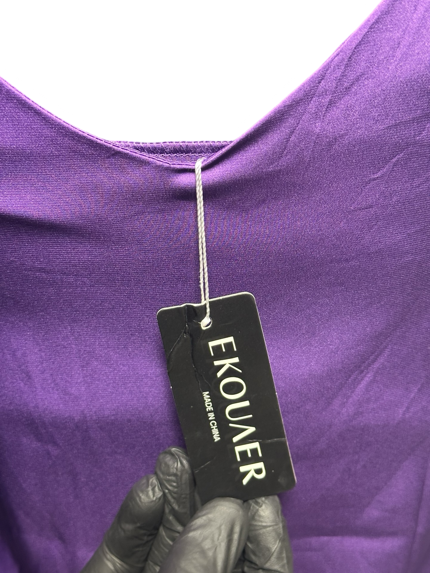 EKOUAER Satin Tank Tops for Women Loose Fit Sleeveless V Neck Blouses Shirt Top