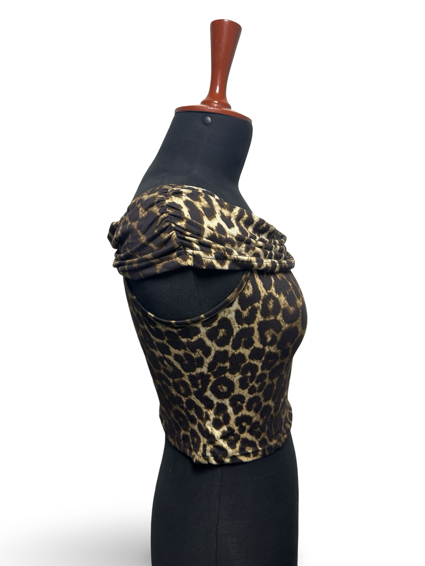 Romwe Square Neck Star And Leopard Print Tee