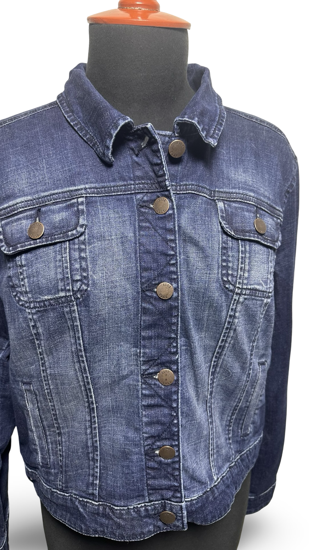 ELLE Women's Classic Casual Denim Jean Jacket