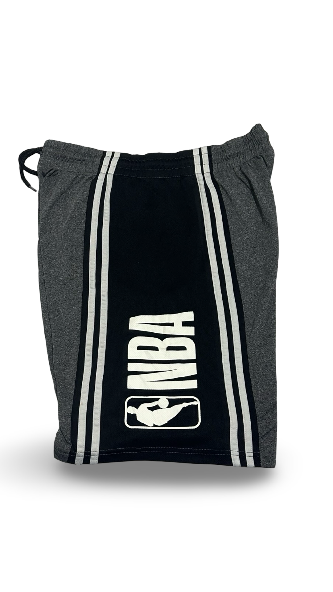 NBA Shorts Men's Medium Grey Polyester Drawstring Stretch Basketball Active