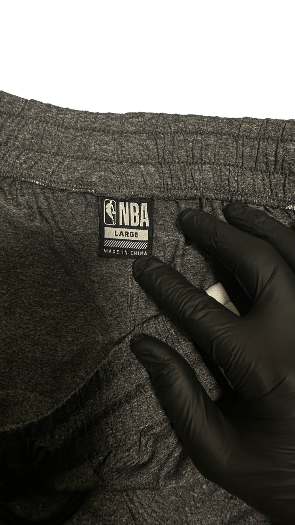 NBA Shorts Men's Medium Grey Polyester Drawstring Stretch Basketball Active