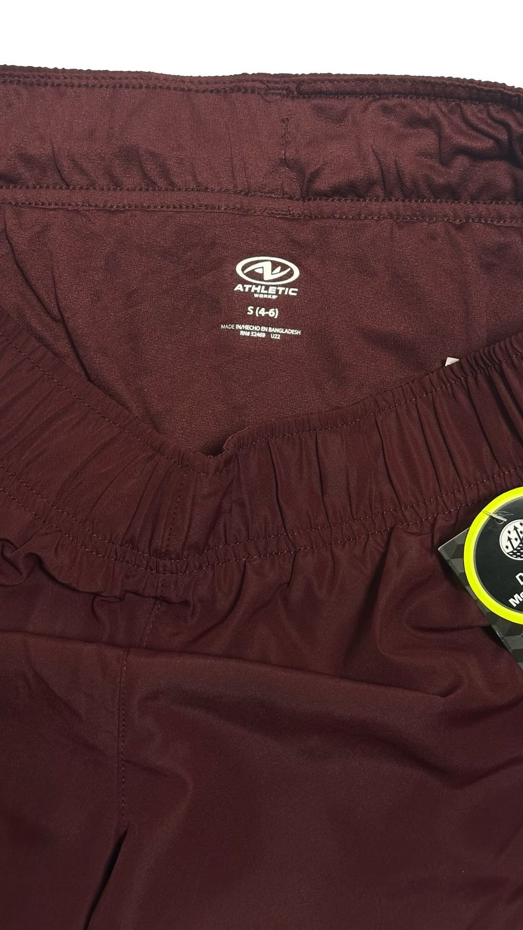 Athletic Works Running Shorts Built-In Liner Front Pockets