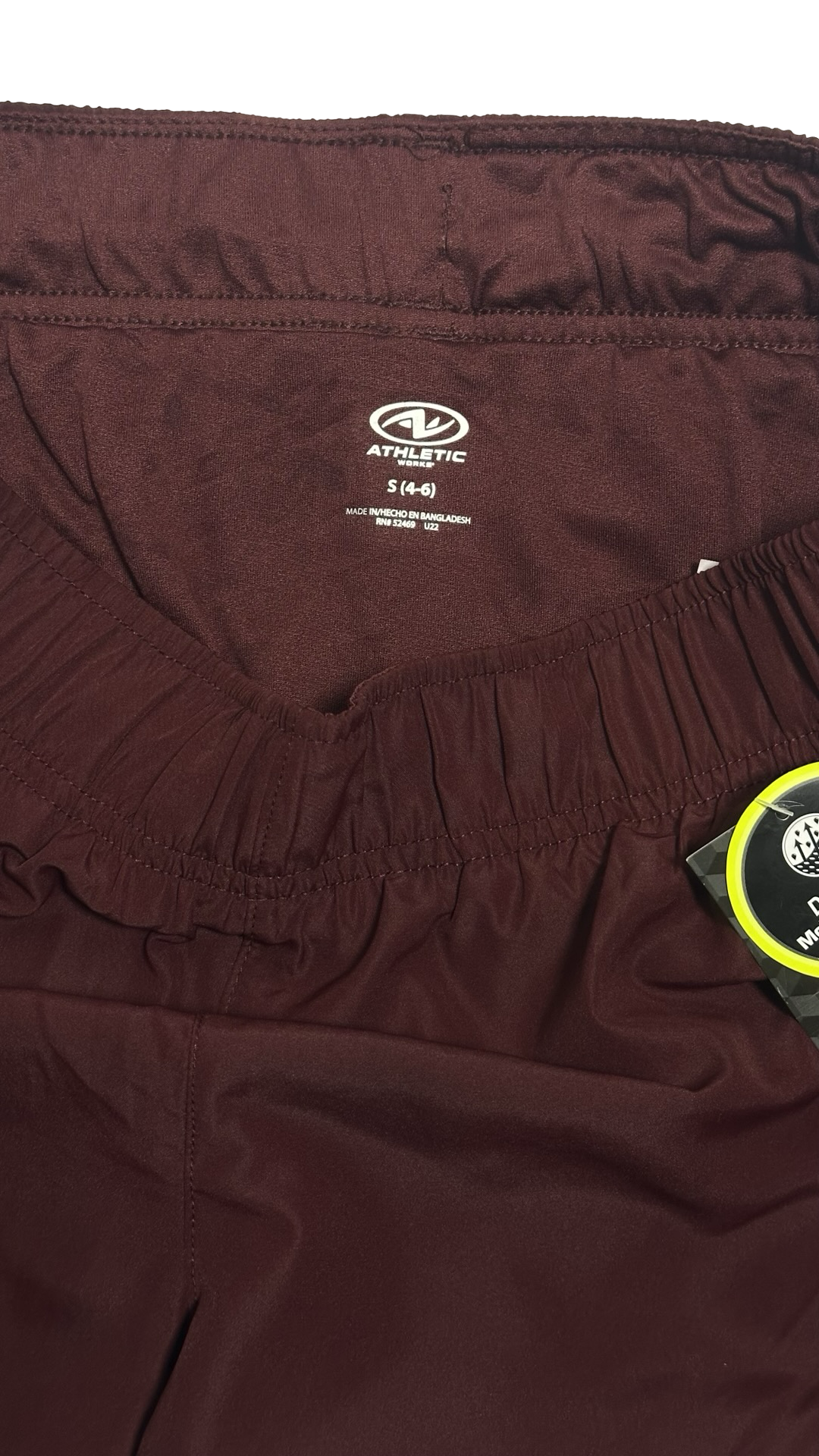 Athletic Works Running Shorts Built-In Liner Front Pockets