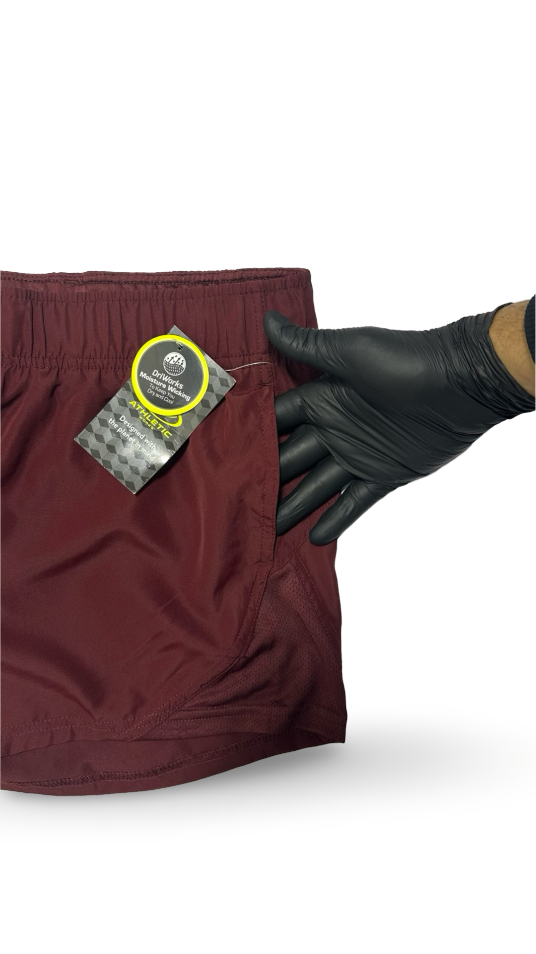 Athletic Works Running Shorts Built-In Liner Front Pockets