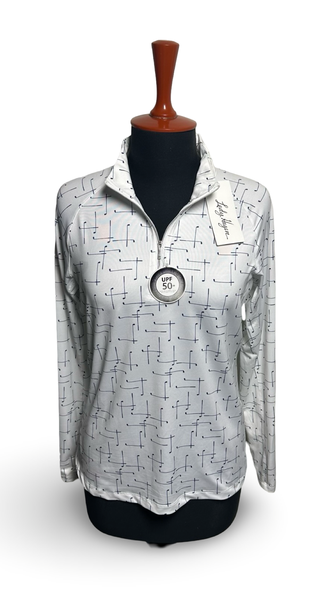 Lady Hagen Women's Printed UV Long Sleeve Golf 1/4 Zip