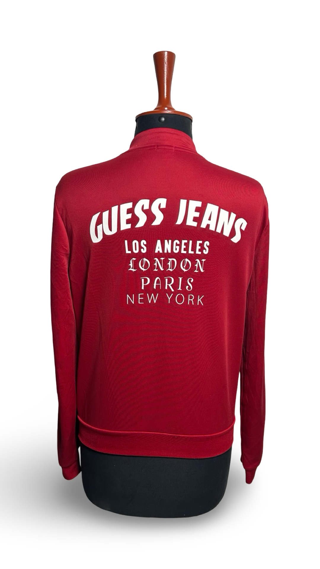 Guess Jeans Track Jacket Red with white stripes size M