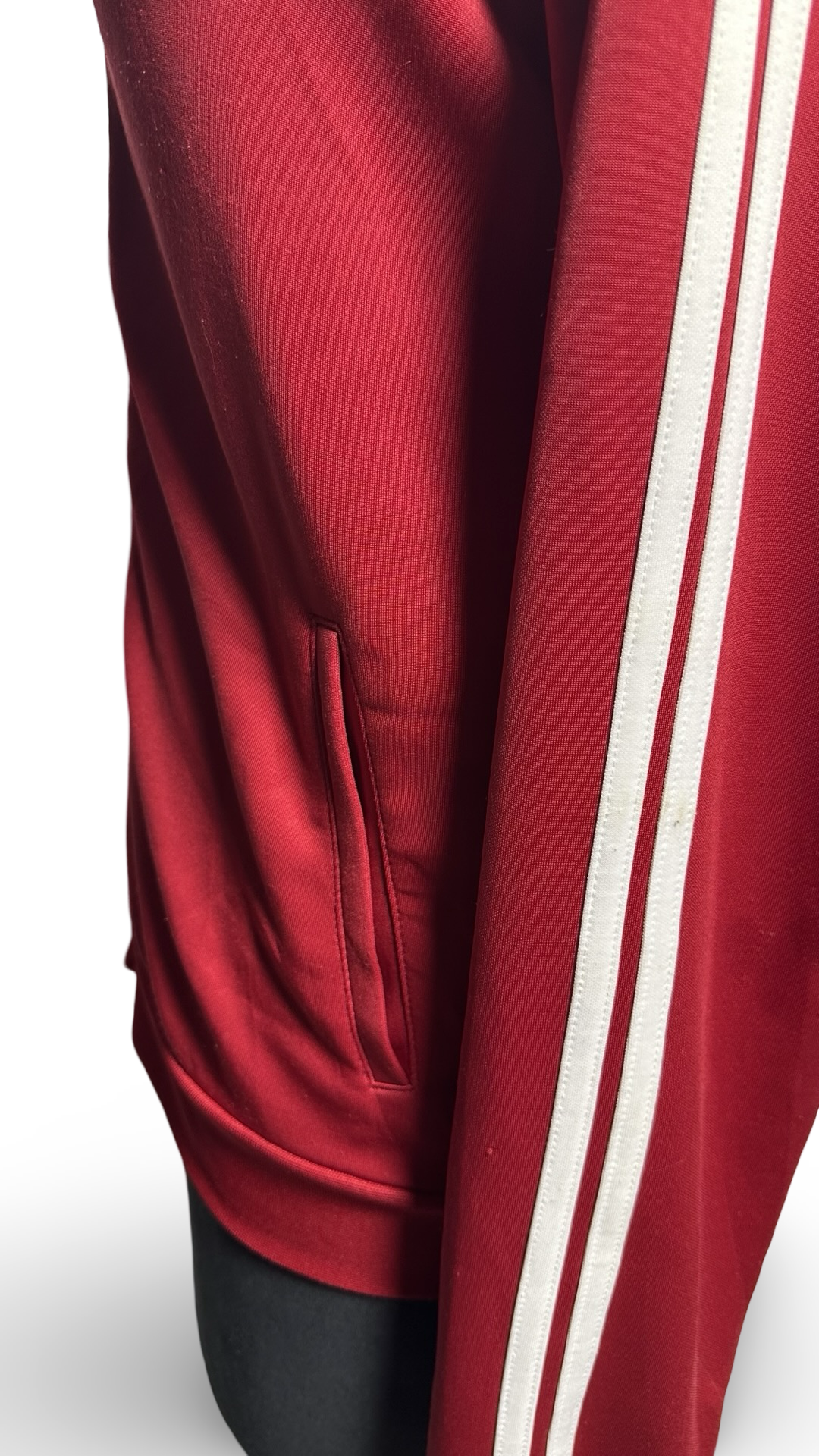 Guess Jeans Track Jacket Red with white stripes size M