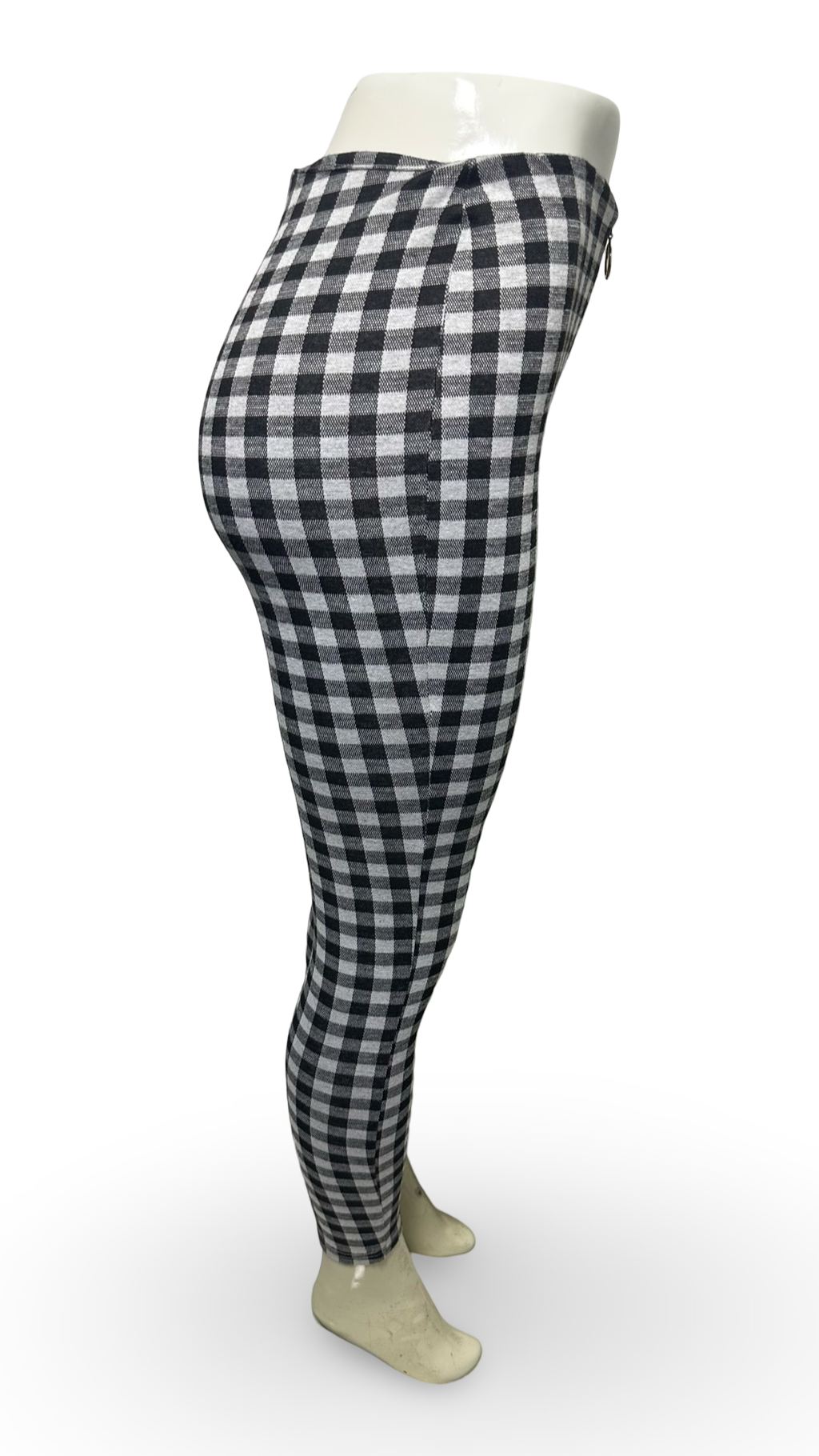 SHEIN Essnce Plaid High-Waist Slim Fit Long Pants