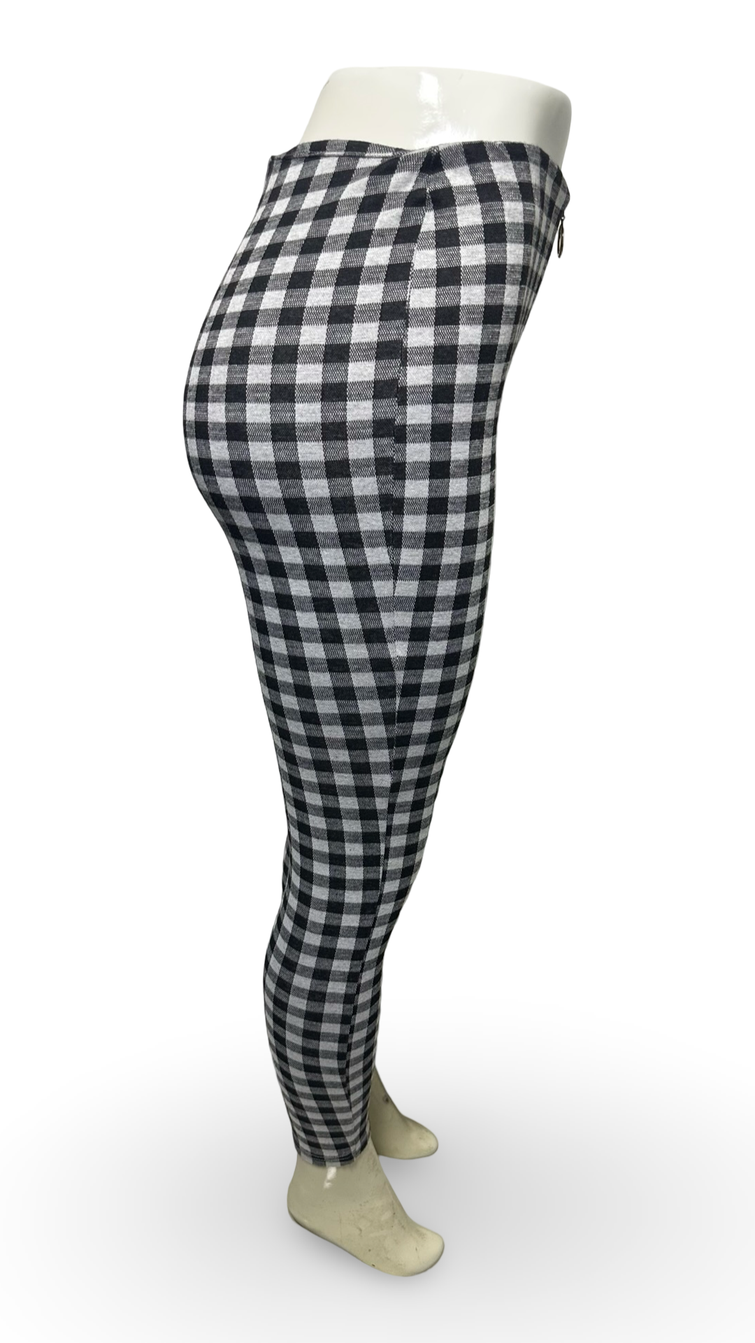 SHEIN Essnce Plaid High-Waist Slim Fit Long Pants
