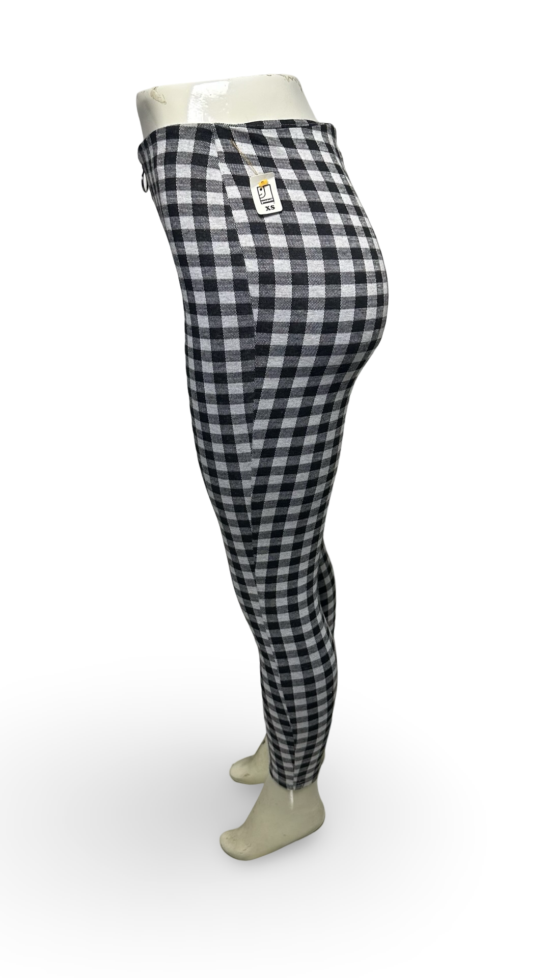 SHEIN Essnce Plaid High-Waist Slim Fit Long Pants