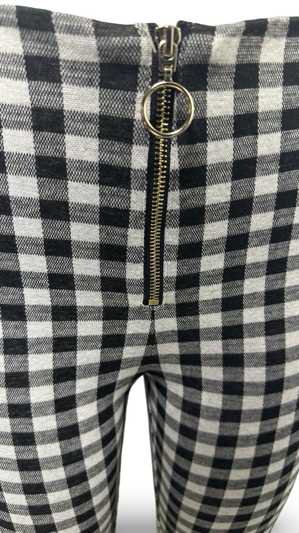 SHEIN Essnce Plaid High-Waist Slim Fit Long Pants