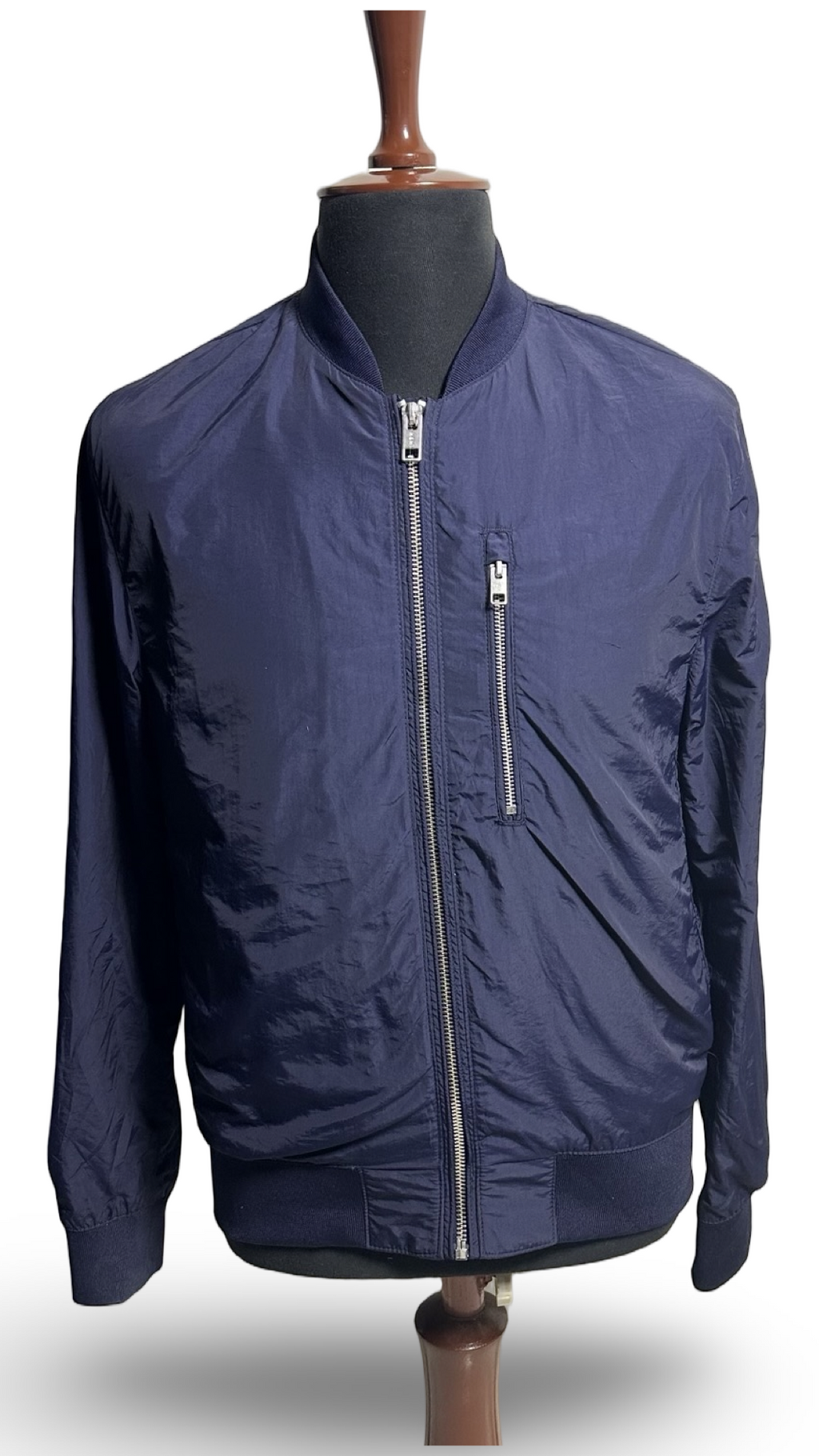 H&M Mens Blue Bomber Jacket
