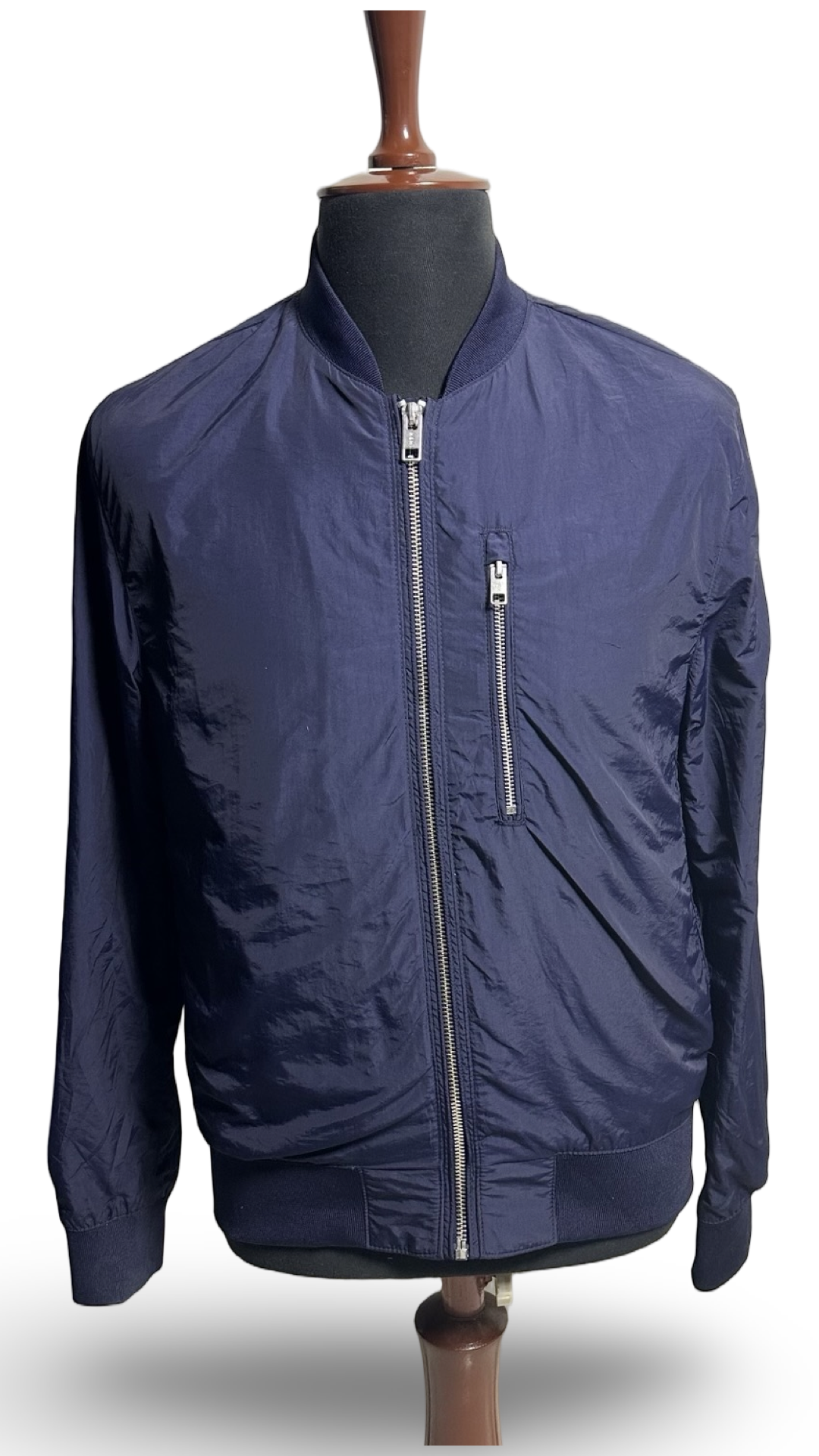 H&M Mens Blue Bomber Jacket