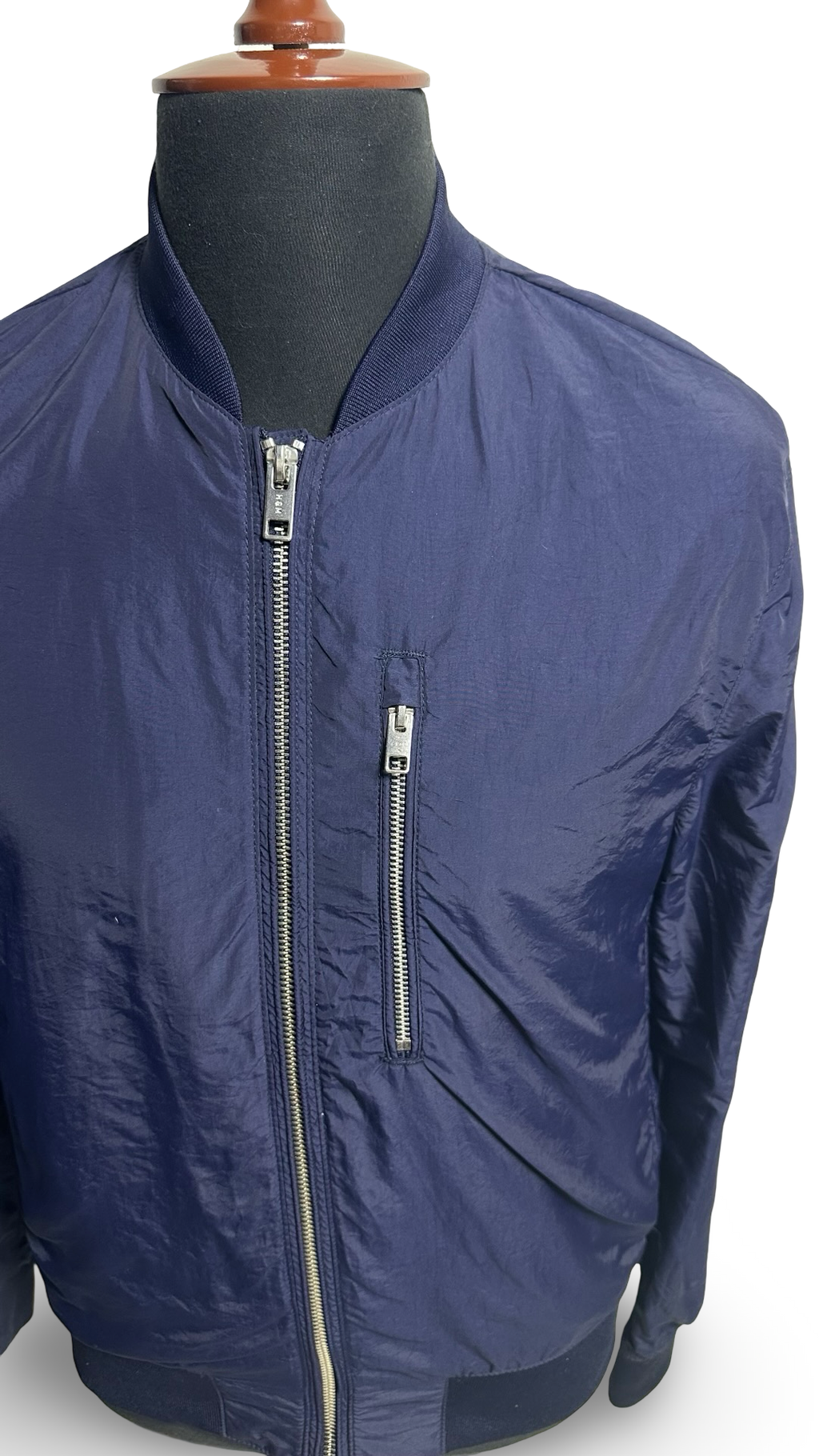 H&M Mens Blue Bomber Jacket