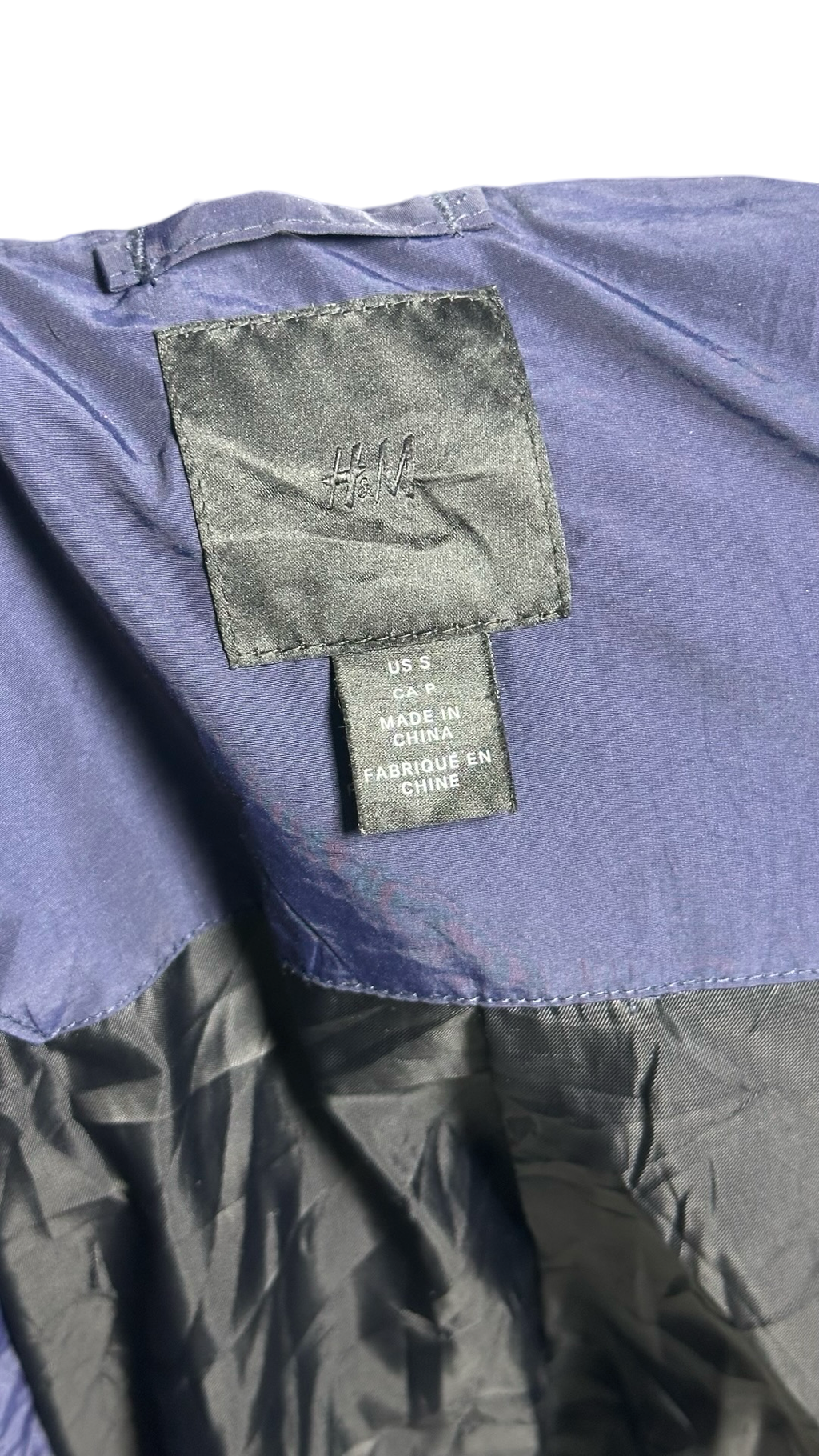 H&M Mens Blue Bomber Jacket