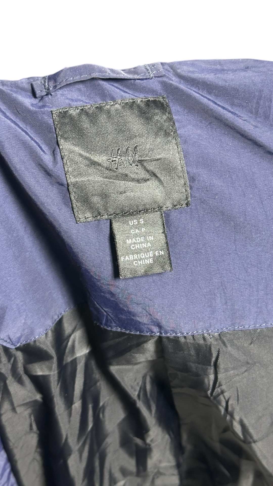 H&M Mens Blue Bomber Jacket