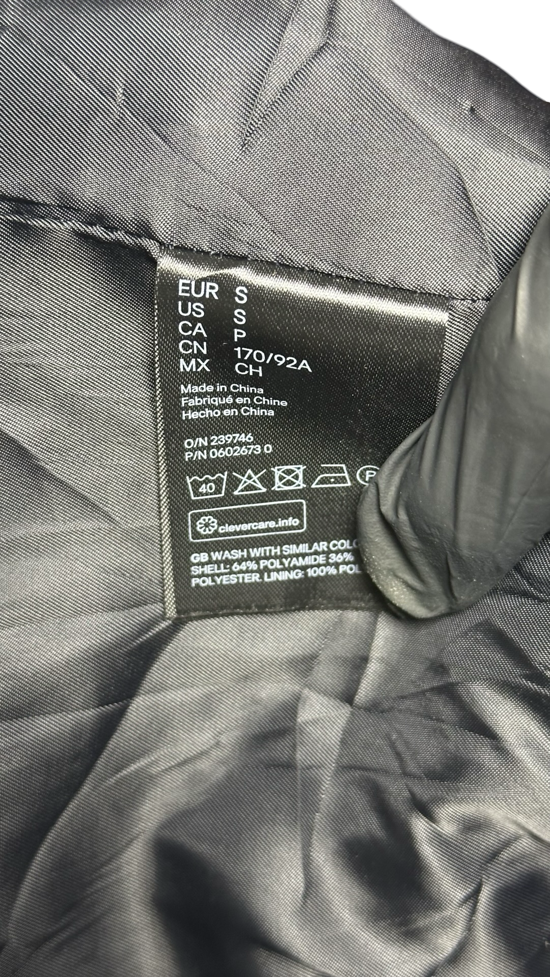 H&M Mens Blue Bomber Jacket