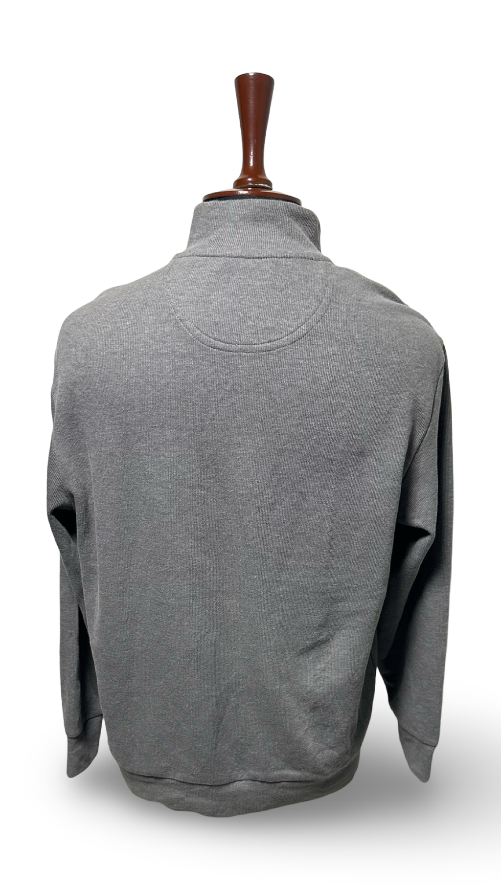 US POLO ASSN  Men's Sweater New 4XB Rib Estate Gray Quater Zip Mock Neck
