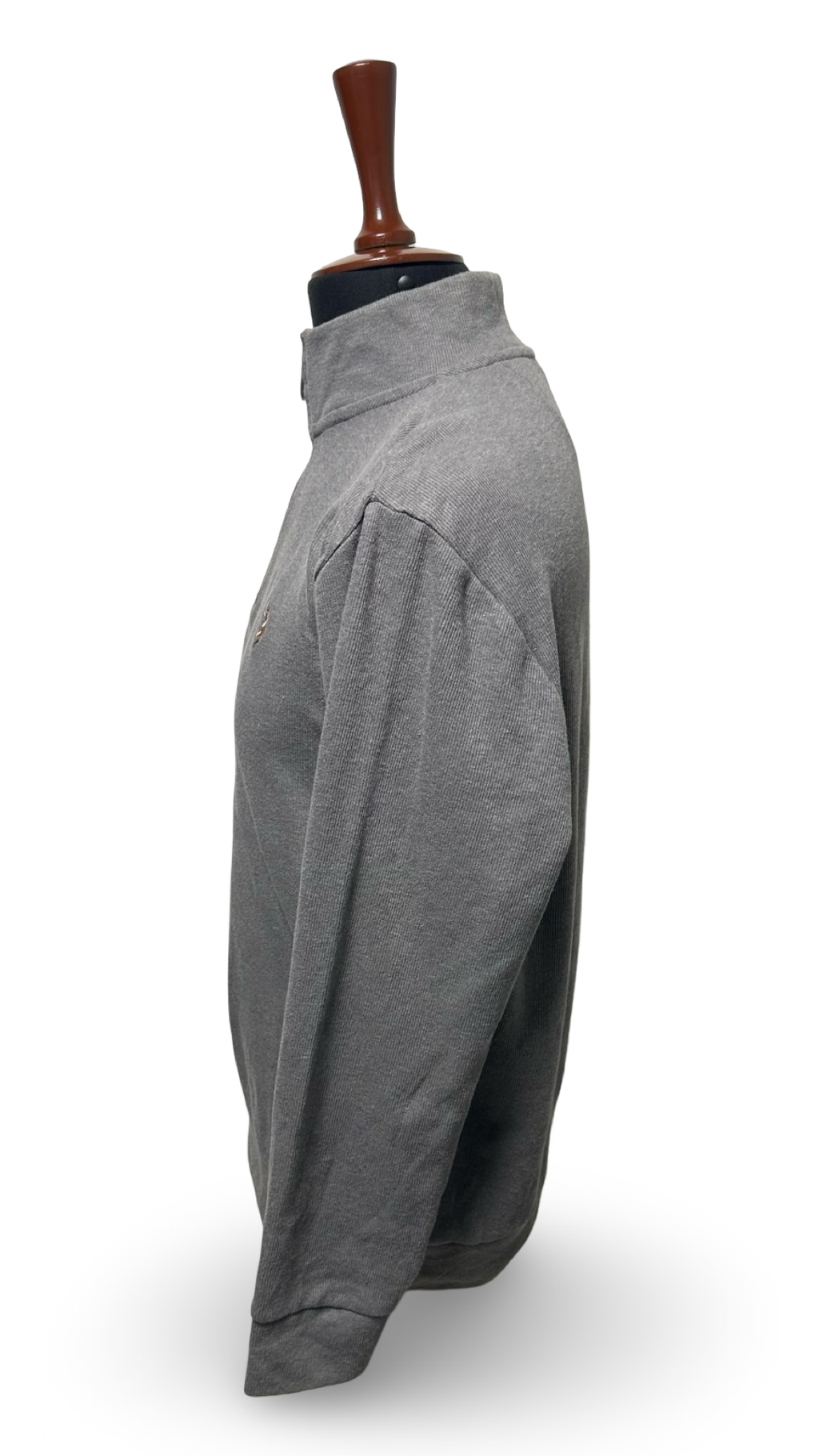 US POLO ASSN  Men's Sweater New 4XB Rib Estate Gray Quater Zip Mock Neck