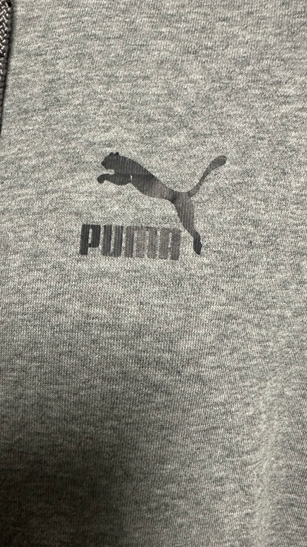 New Puma- Classics Logo Full Zip Hoodie Grey Heather Size Large