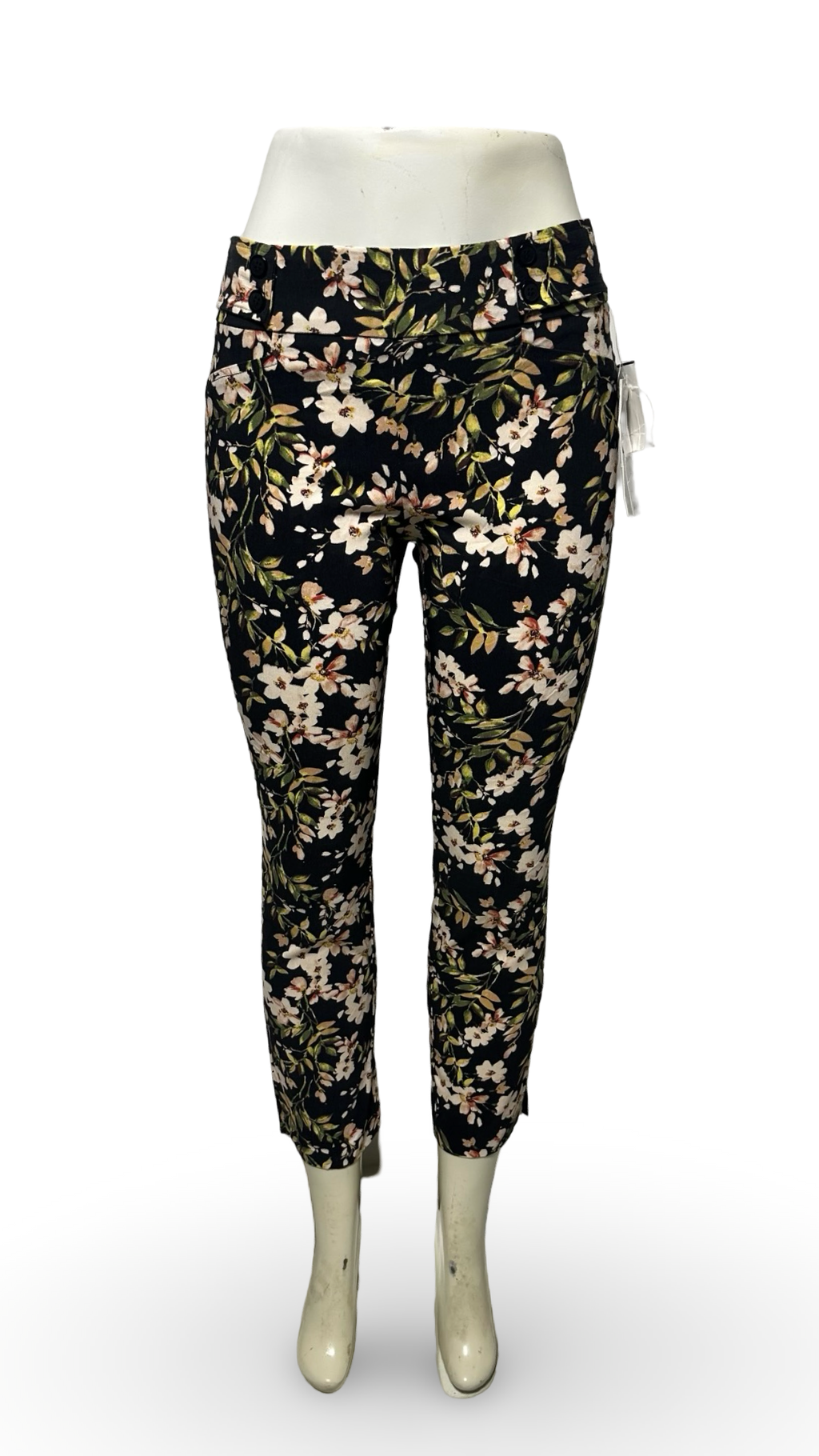 Joe B by Joe Benbasset Black Floral Pants Women's