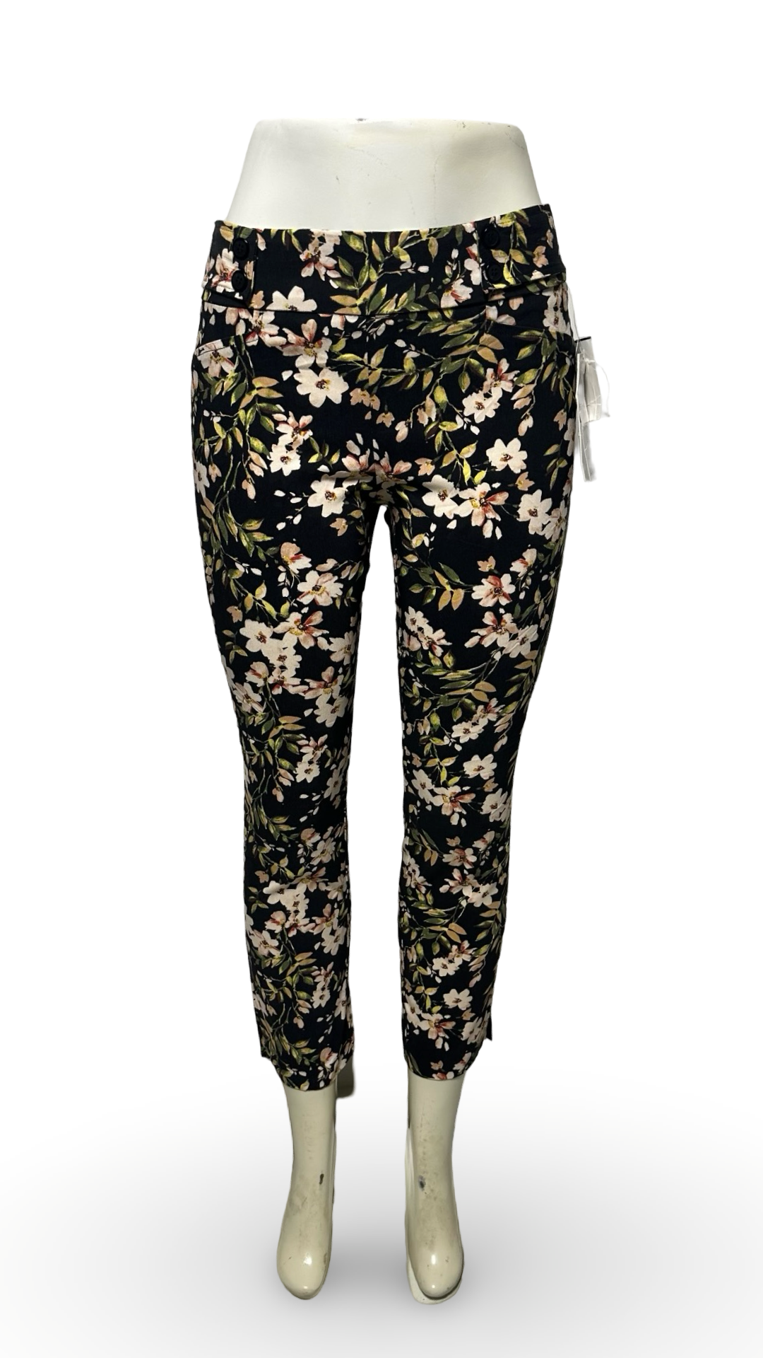 Joe B by Joe Benbasset Black Floral Pants Women's