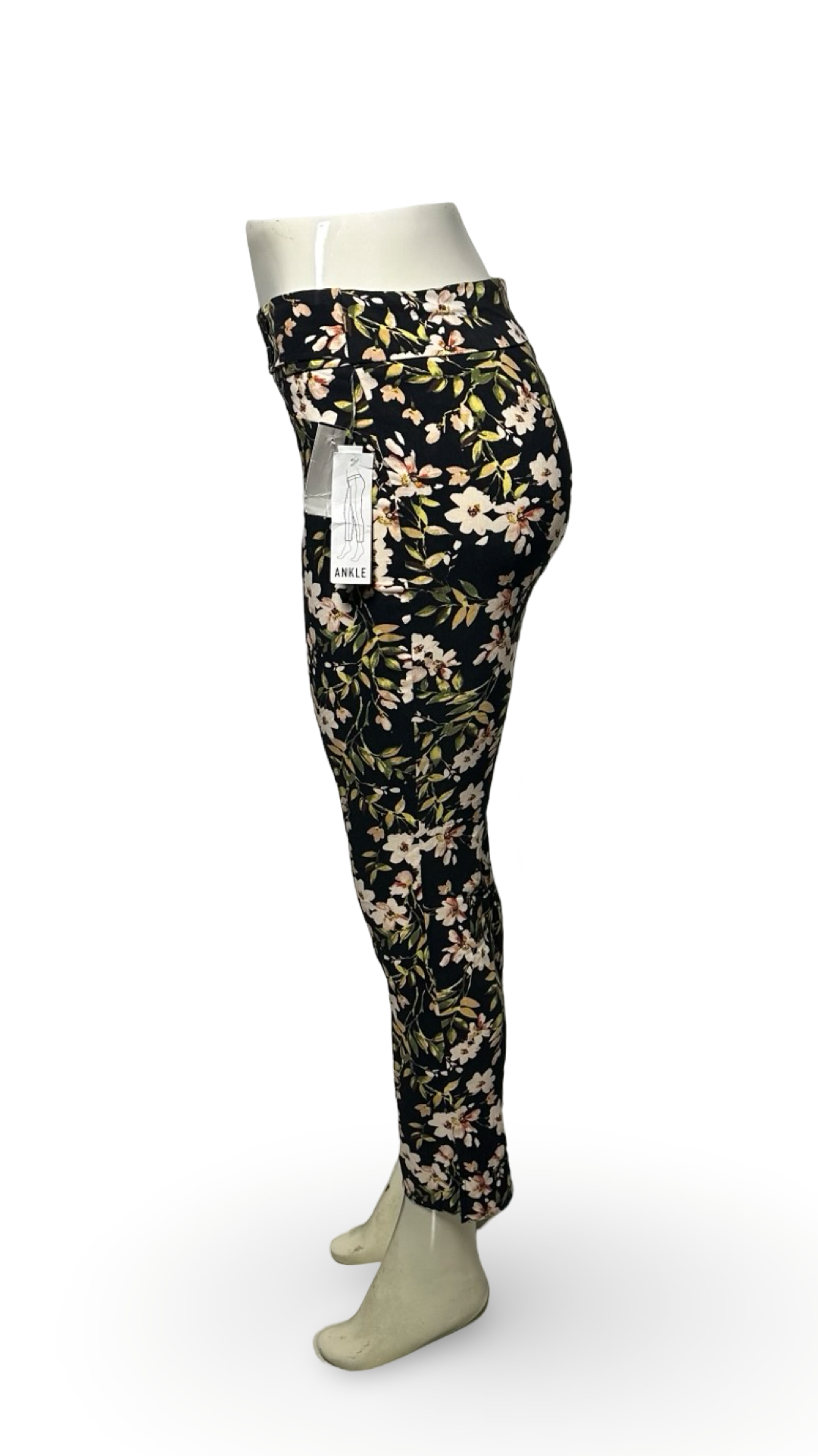 Joe B by Joe Benbasset Black Floral Pants Women's