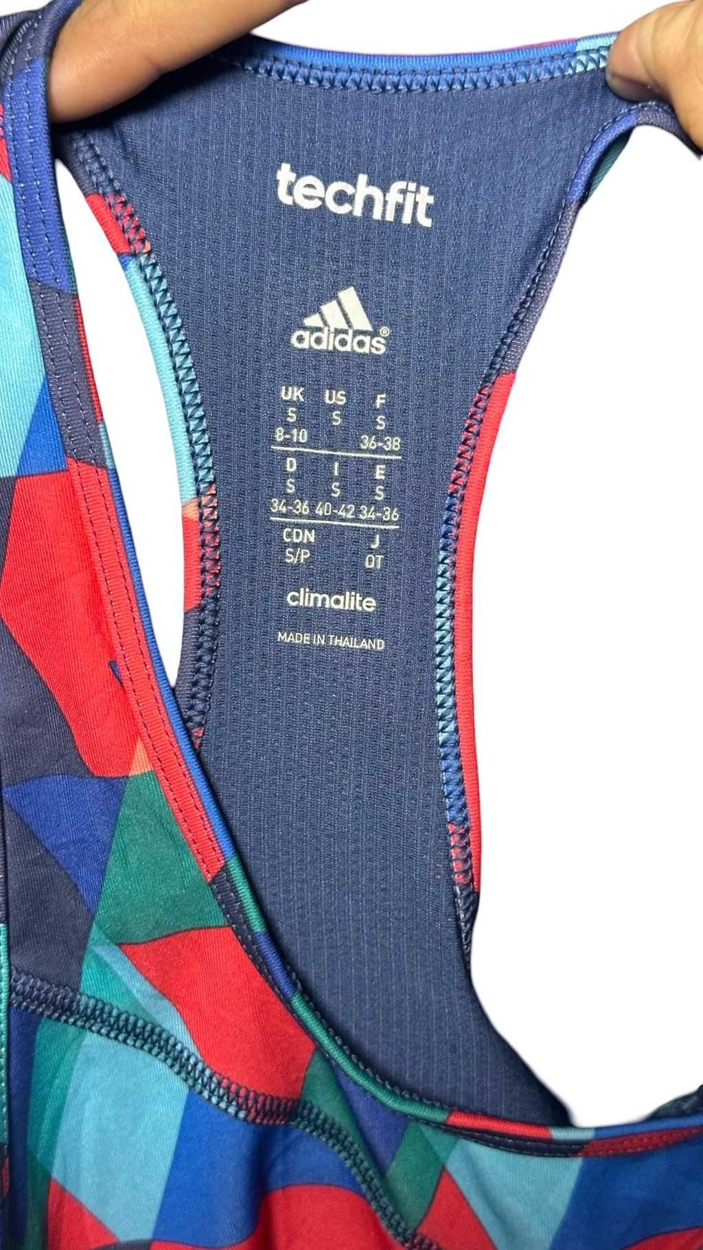 ADIDAS TECHFIT Size S Women's Unlined Wireless Pull On Racer Back Sports Bra